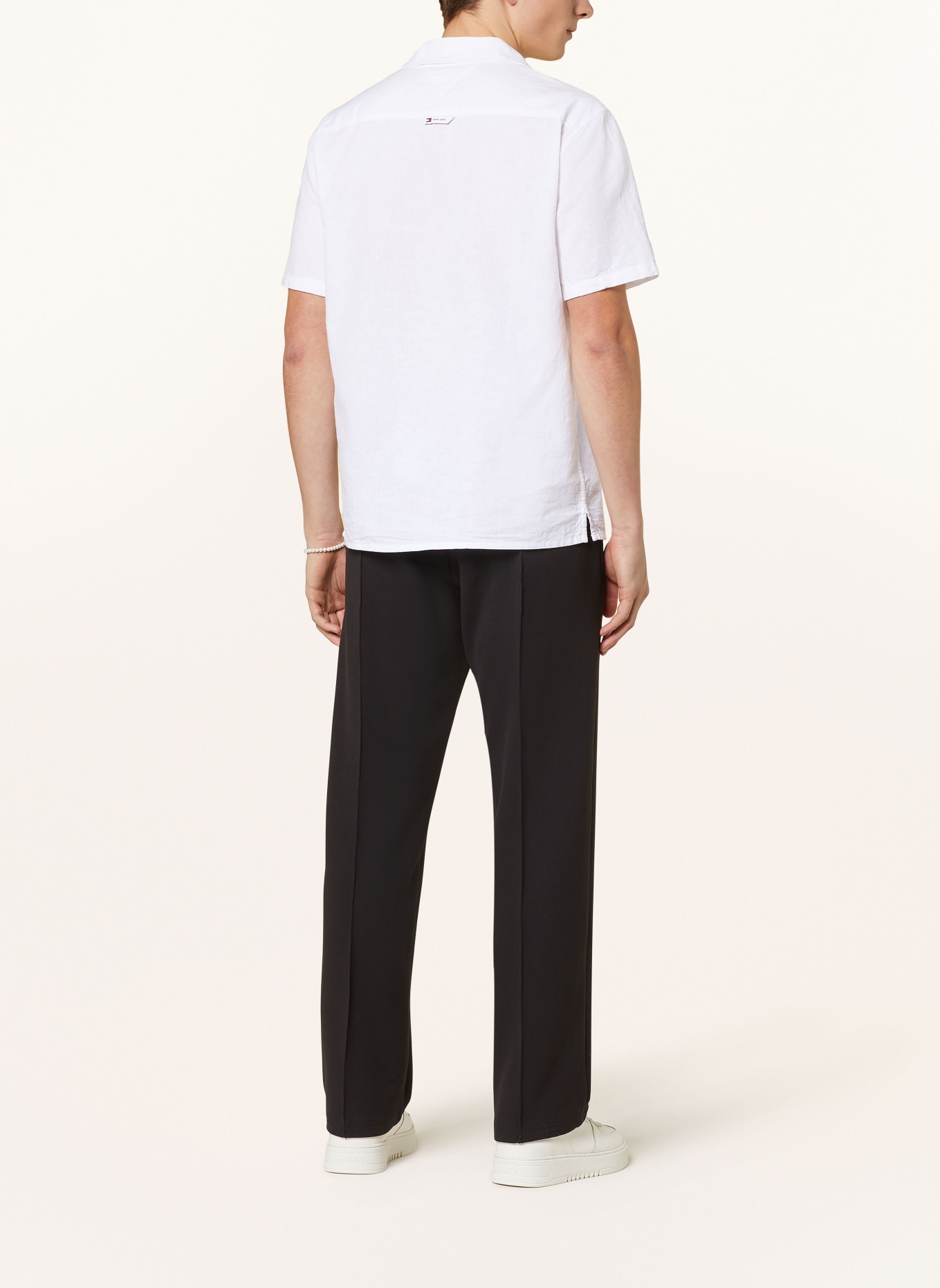 TOMMY JEANS Resort shirt regular fit with linen, Color: WHITE (Image 3)