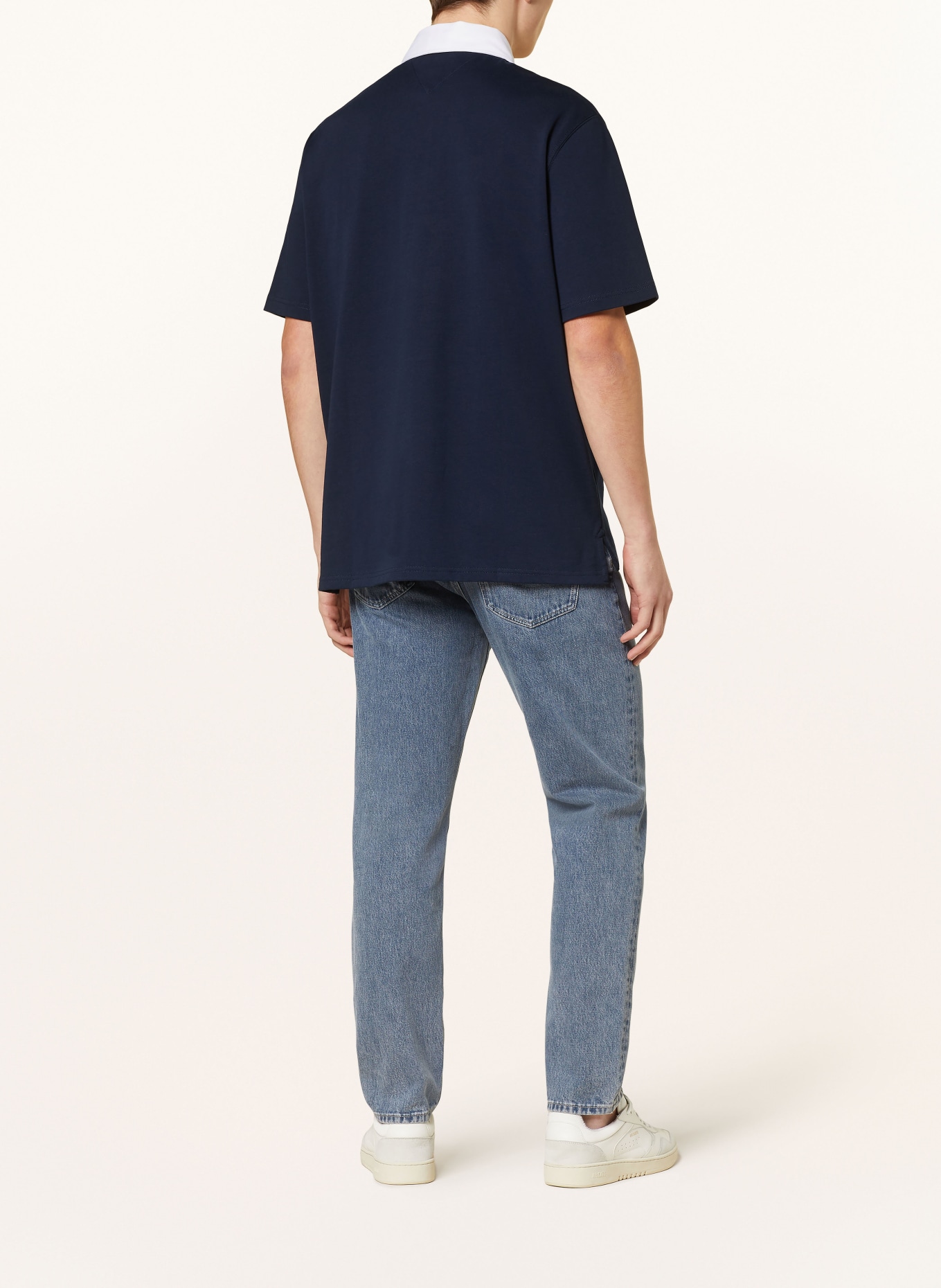 TOMMY JEANS Jersey-Poloshirt Oversized Fit, Farbe: DUNKELBLAU (Bild 3)