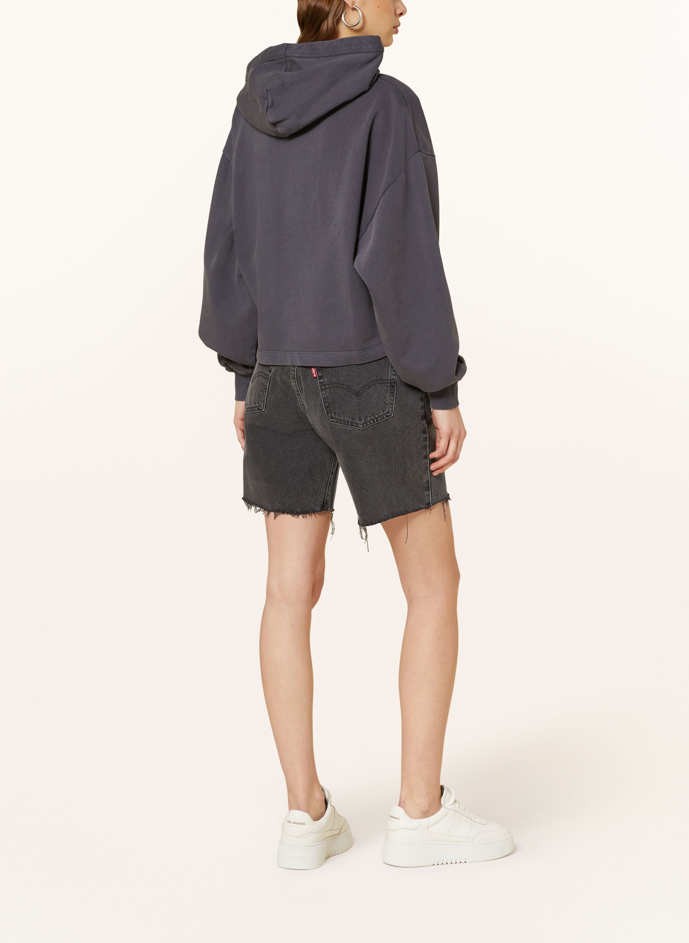 Calvin Klein Jeans Cropped hoodie, Color: BLACK (Image 3)
