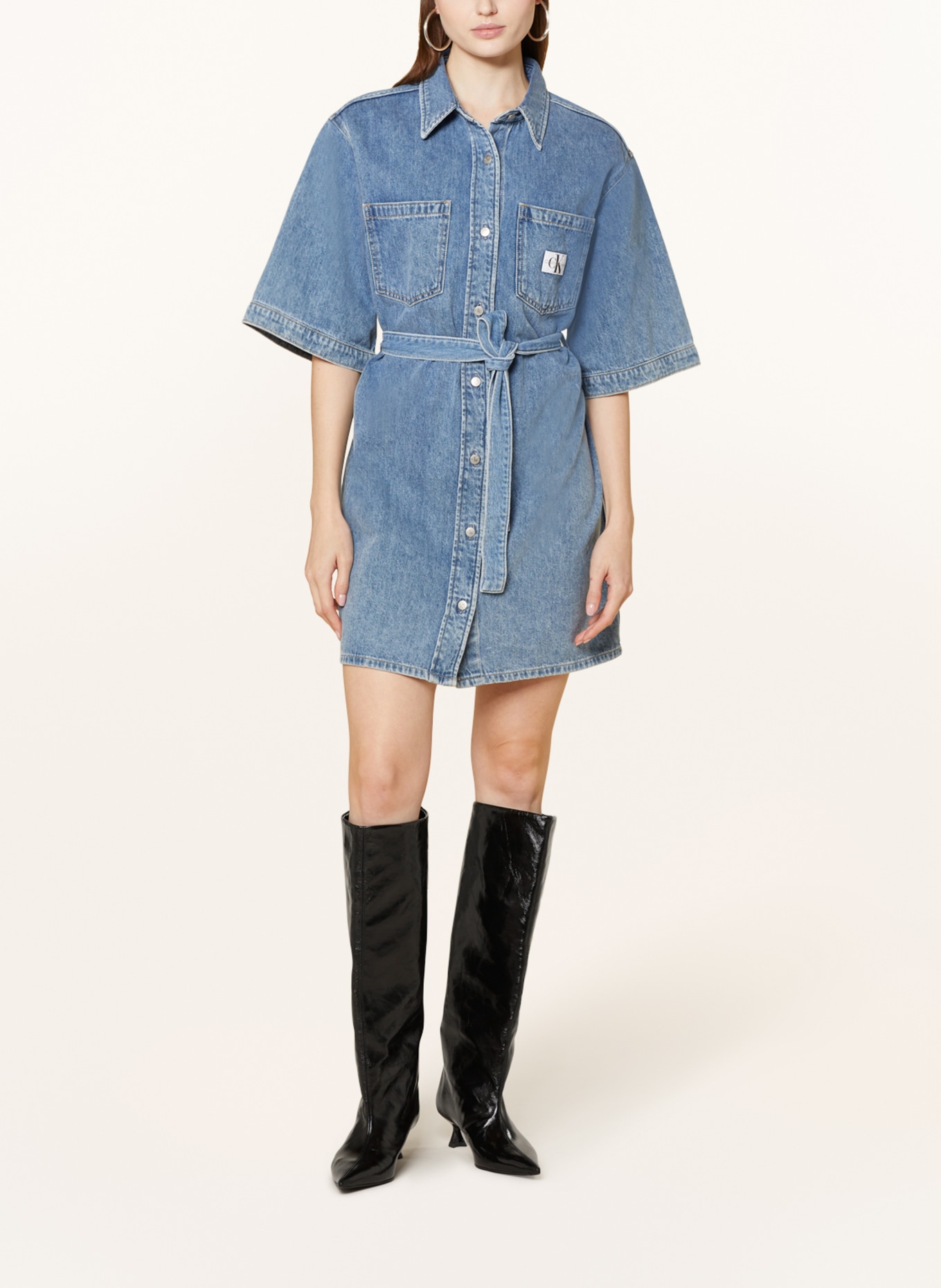Calvin Klein Jeans Džínové šaty, Barva: MODRÁ (Obrázek 2)