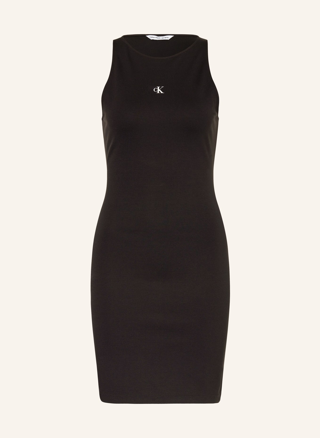 Calvin Klein Jeans Jersey dress with cut-out, Color: BLACK (Image 1)