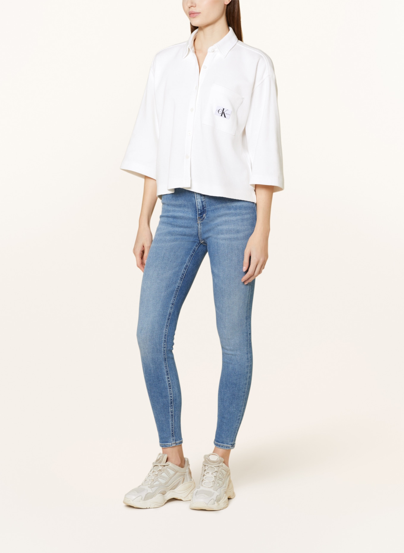 Calvin Klein Jeans Hemdbluse, Farbe: WEISS (Bild 2)