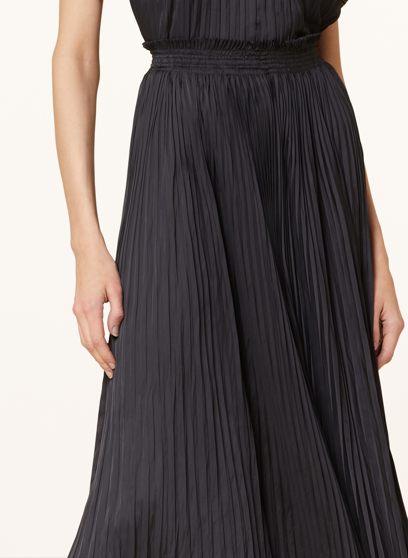 ULLA JOHNSON Pleated skirt KRISTA, Color: BLACK (Image 4)