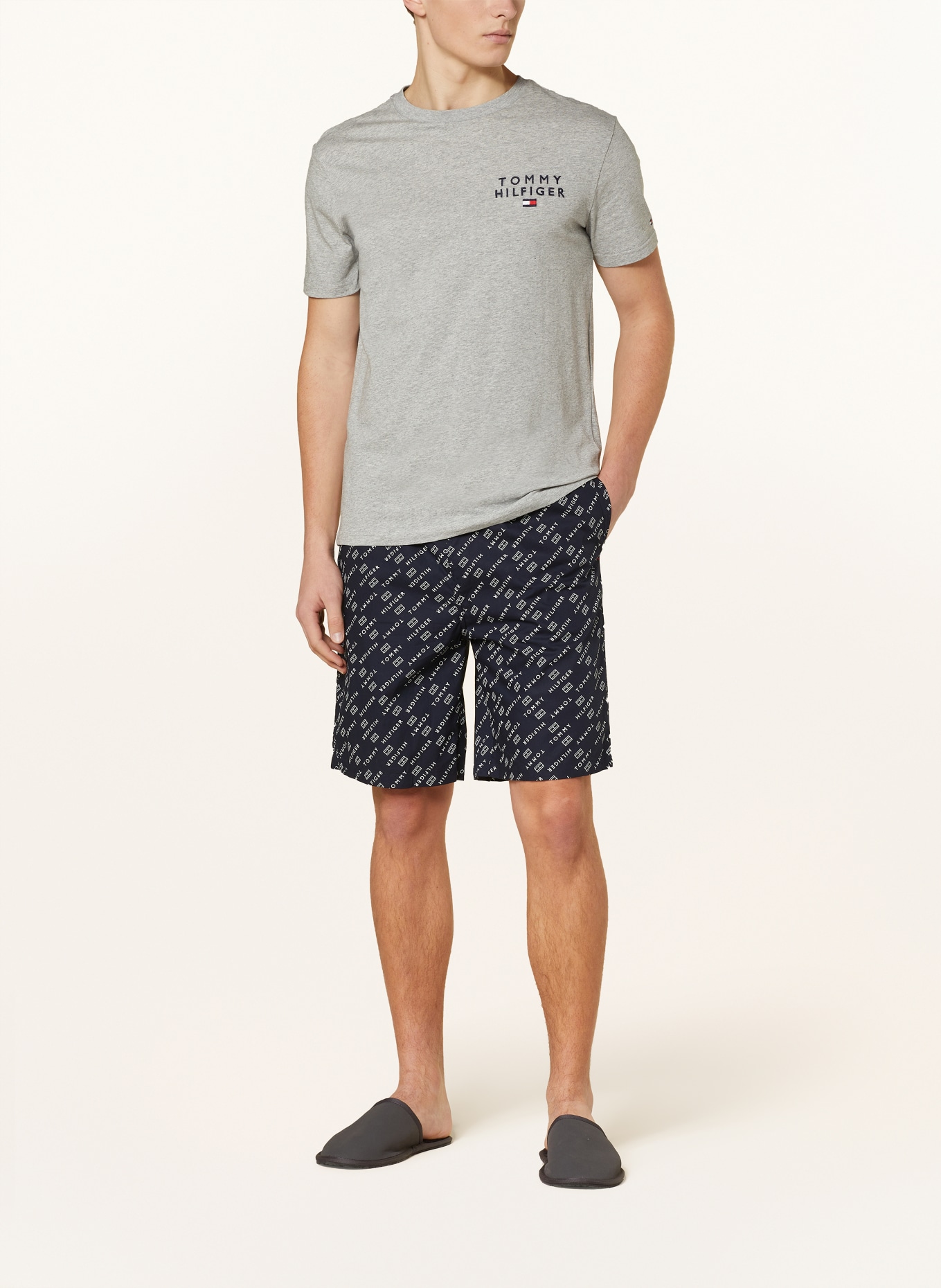 TOMMY HILFIGER Shorty pajamas, Color: GRAY/ BLUE/ WHITE (Image 2)