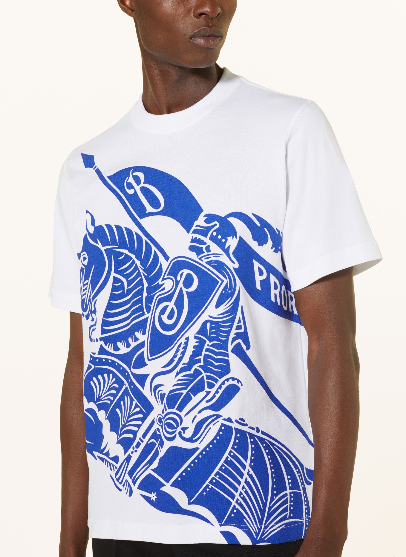 BURBERRY T-shirt, Color: WHITE/ BLUE (Image 4)