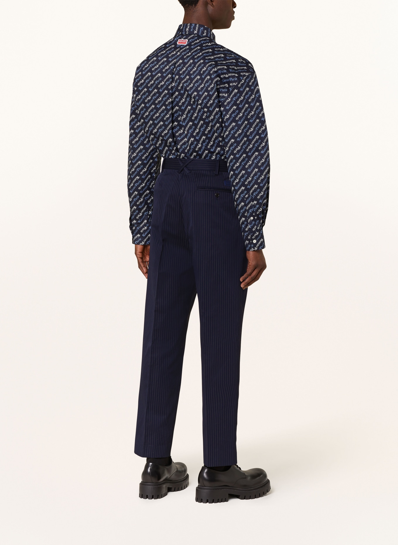 KENZO Trousers tailored fit, Color: DARK BLUE/ BEIGE (Image 3)