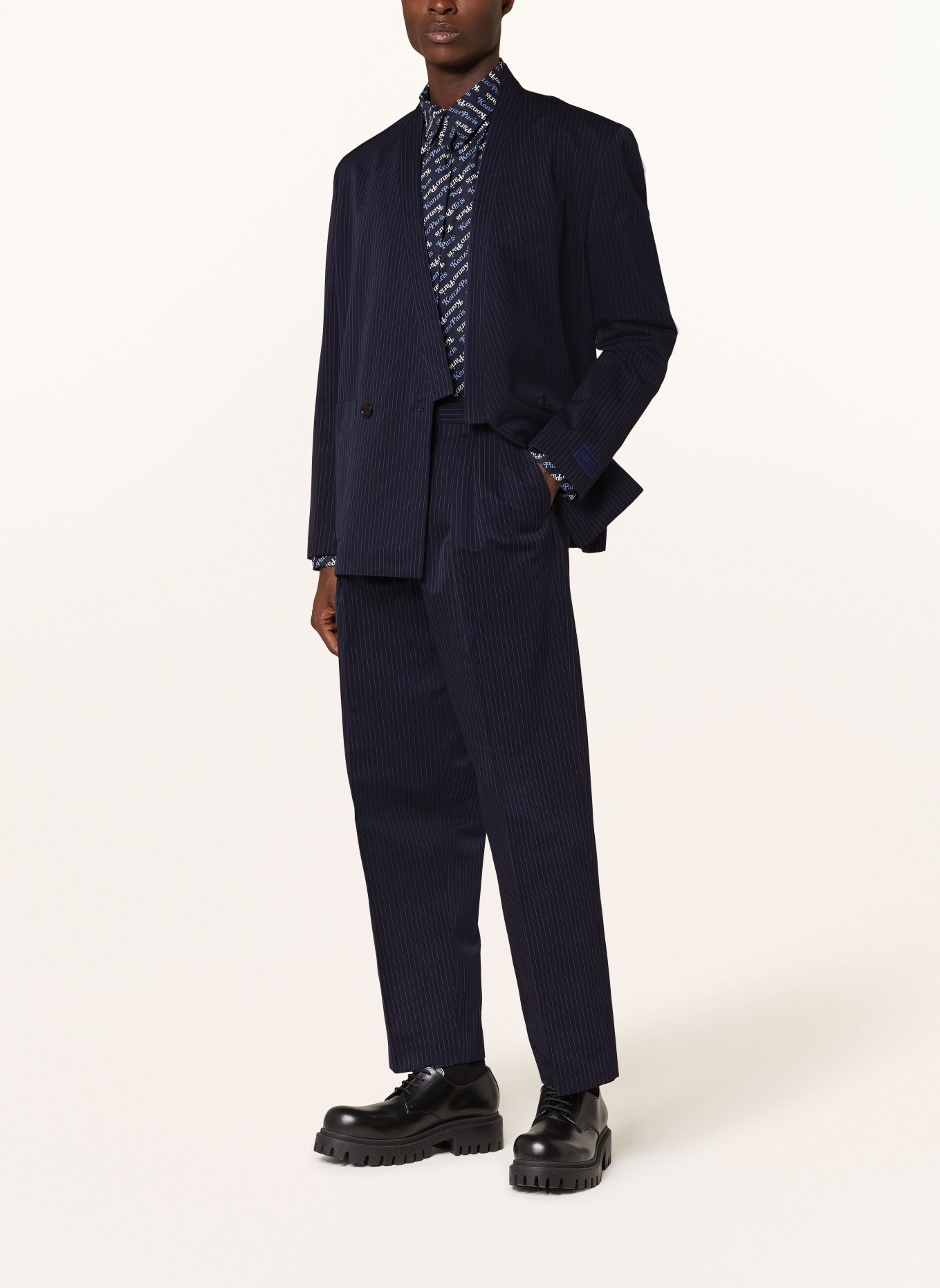 KENZO Hose Tailored Fit, Farbe: DUNKELBLAU/ BEIGE (Bild 6)