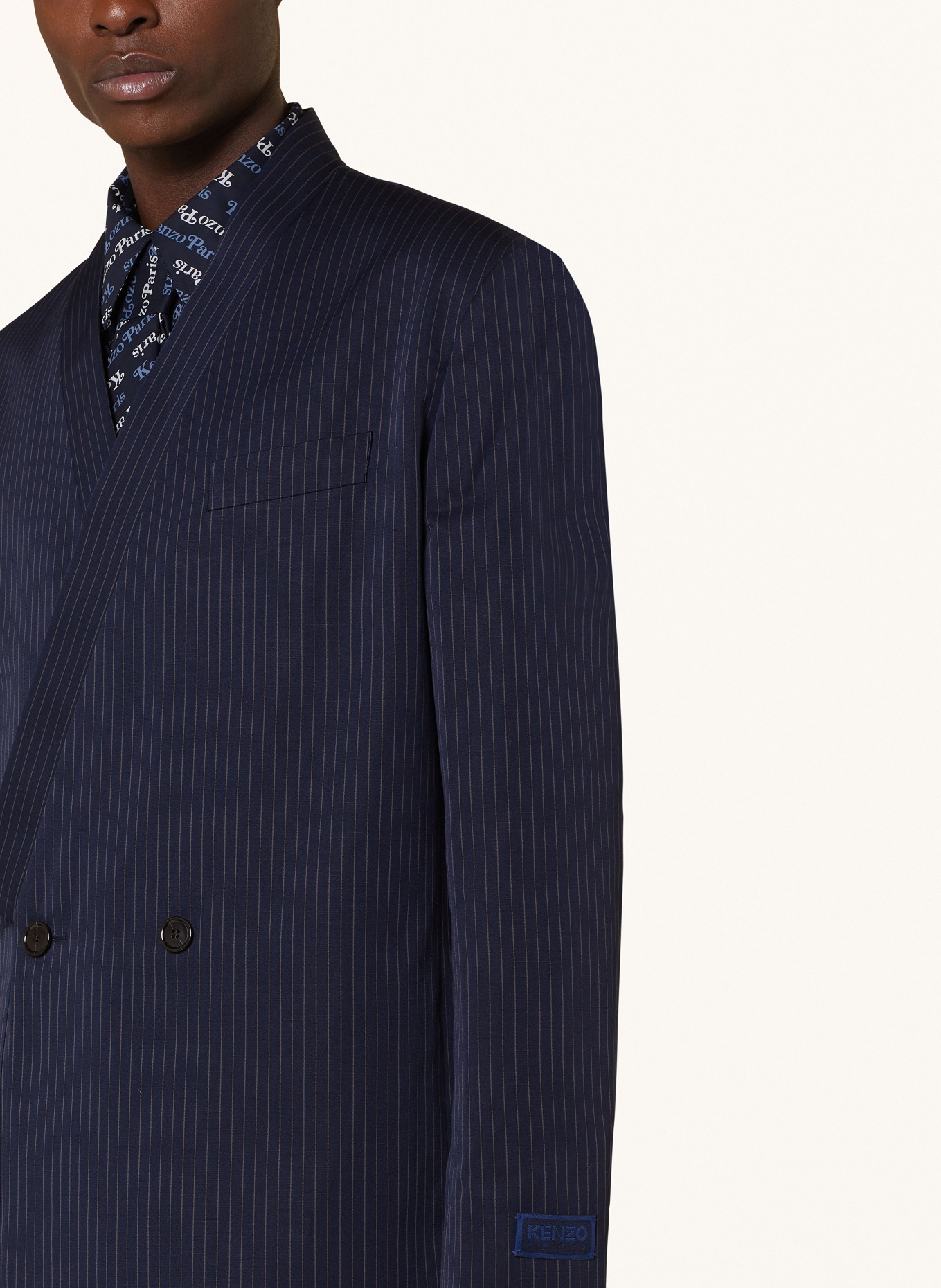 KENZO Tailored jacket regular fit, Color: DARK BLUE/ BEIGE (Image 5)