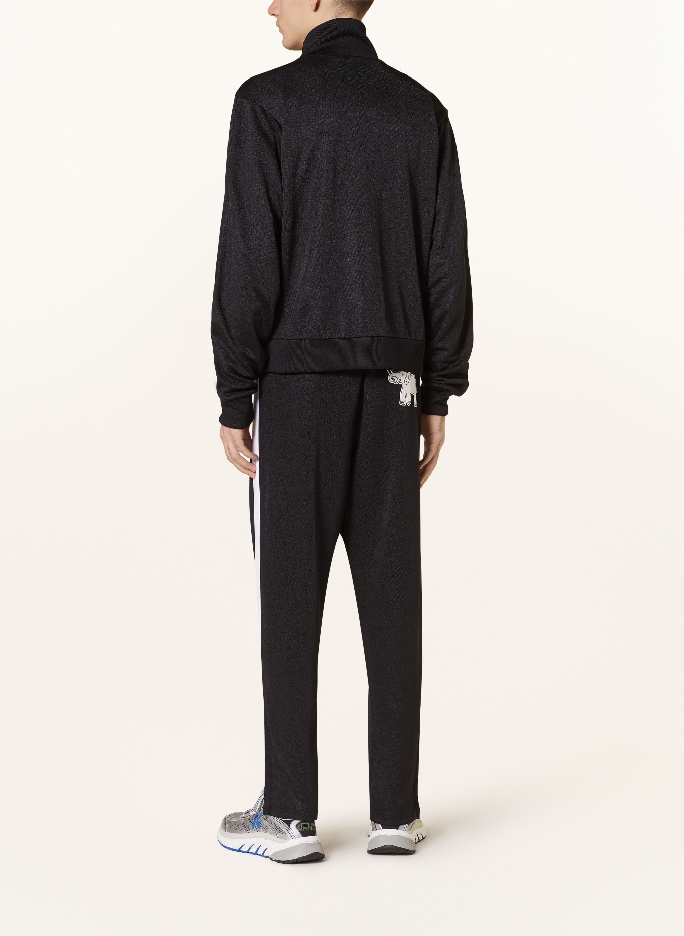 KENZO Pants in jogger style slim fit, Color: BLACK/ WHITE (Image 3)
