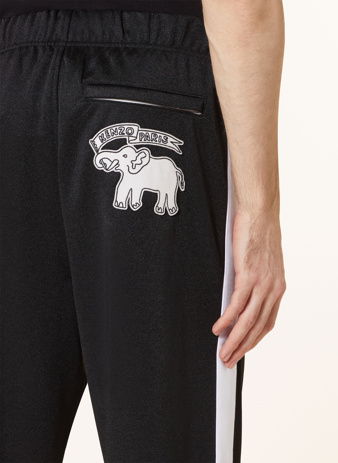 KENZO Pants in jogger style slim fit, Color: BLACK/ WHITE (Image 6)