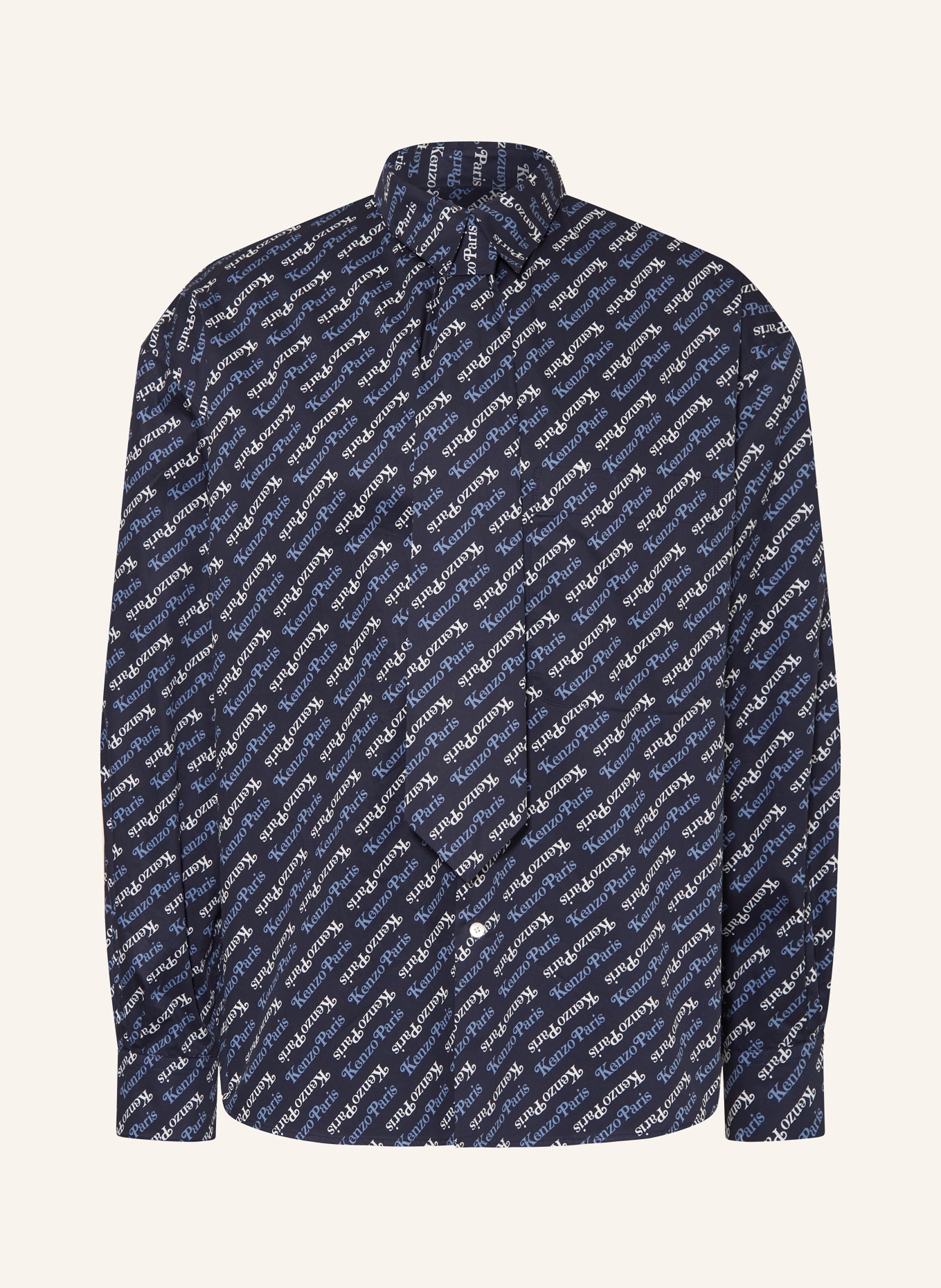 KENZO Oversized shirt comfort fit, Color: DARK BLUE/ BLUE/ WHITE (Image 1)