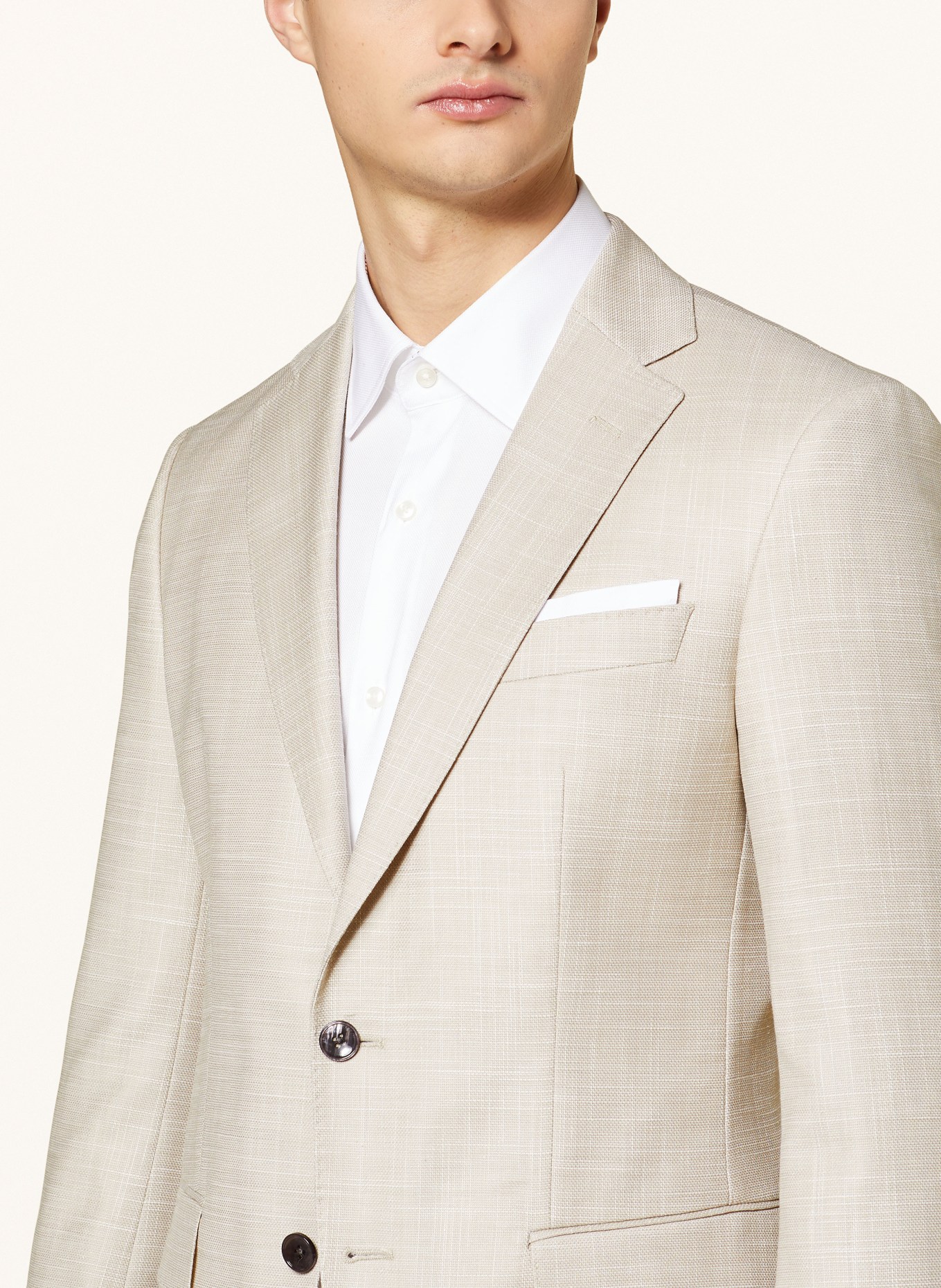 BOSS Tailored jacket HUTSON Slim Fit, Color: 131 Open White (Image 6)