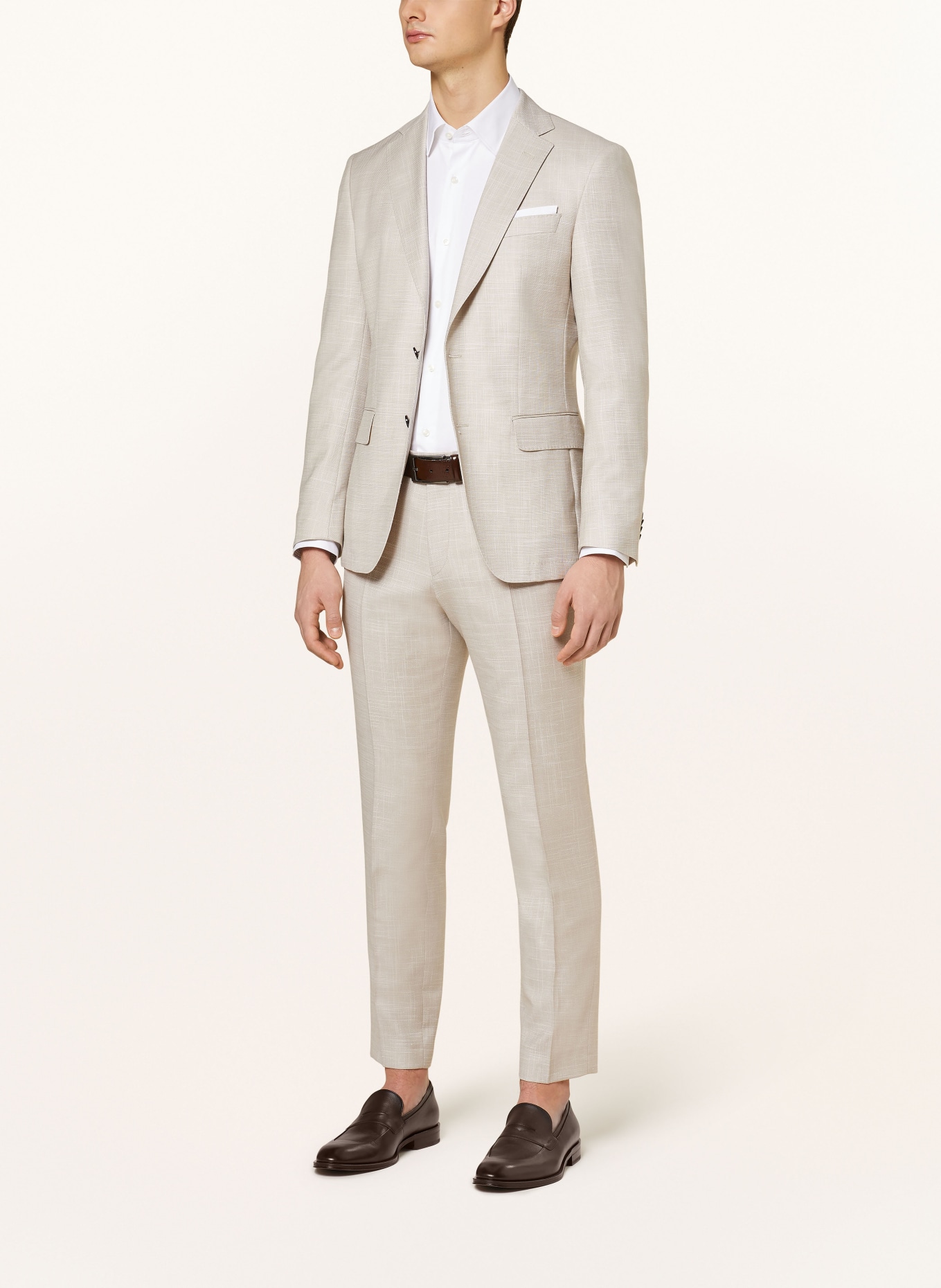 BOSS Suit trousers GENIUS slim fit, Color: 131 Open White (Image 2)