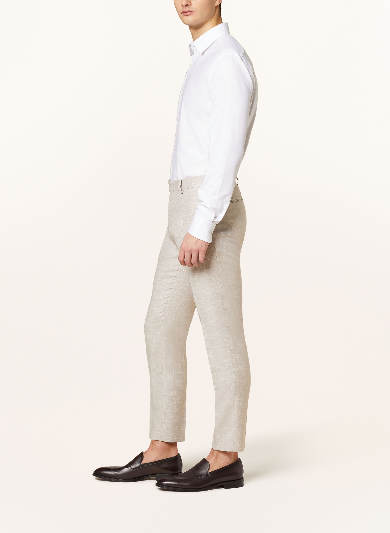BOSS Suit trousers GENIUS slim fit, Color: 131 Open White (Image 5)