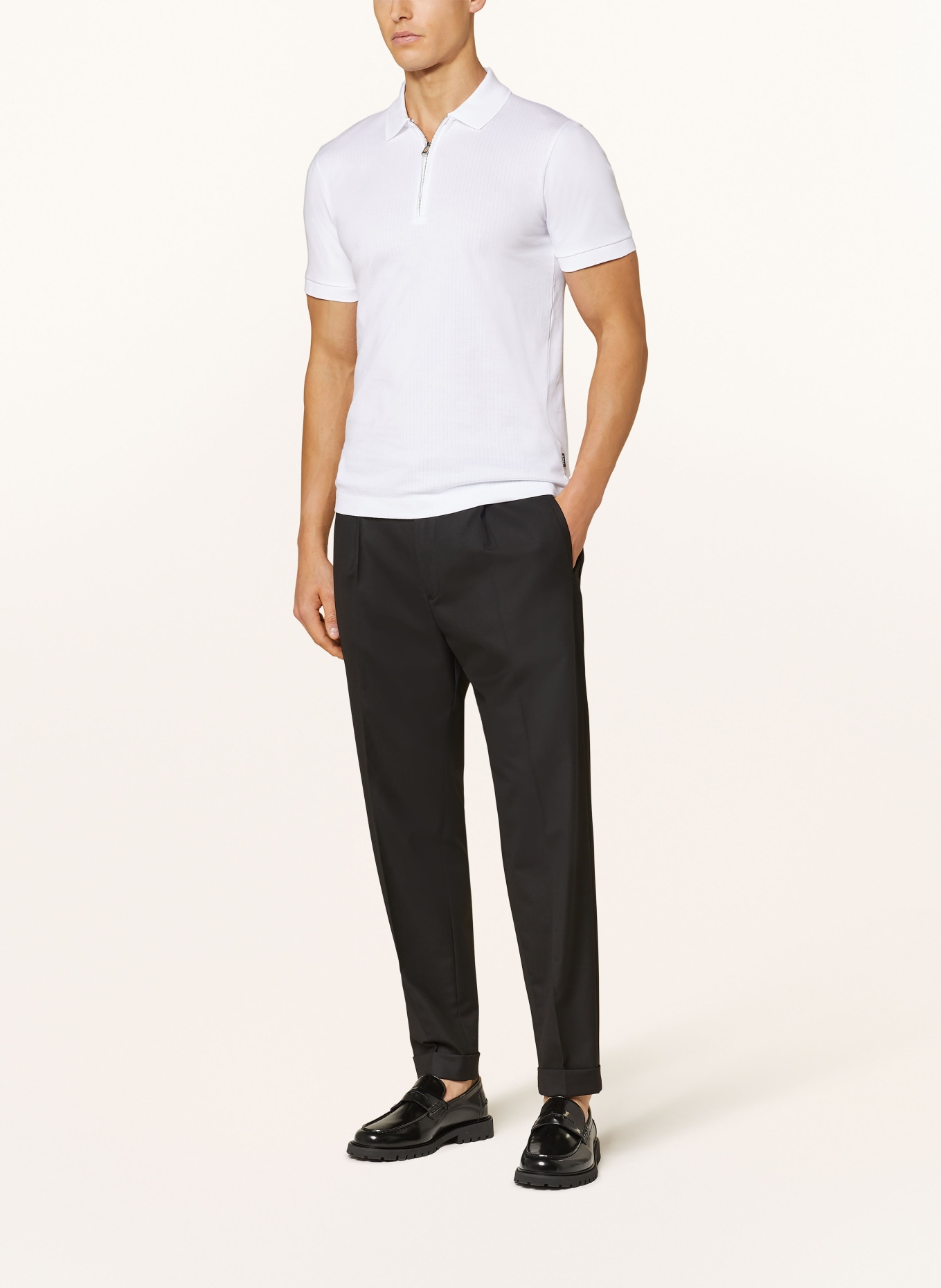 BOSS Polo shirt POLSTON 35 slim fit, Color: WHITE (Image 2)