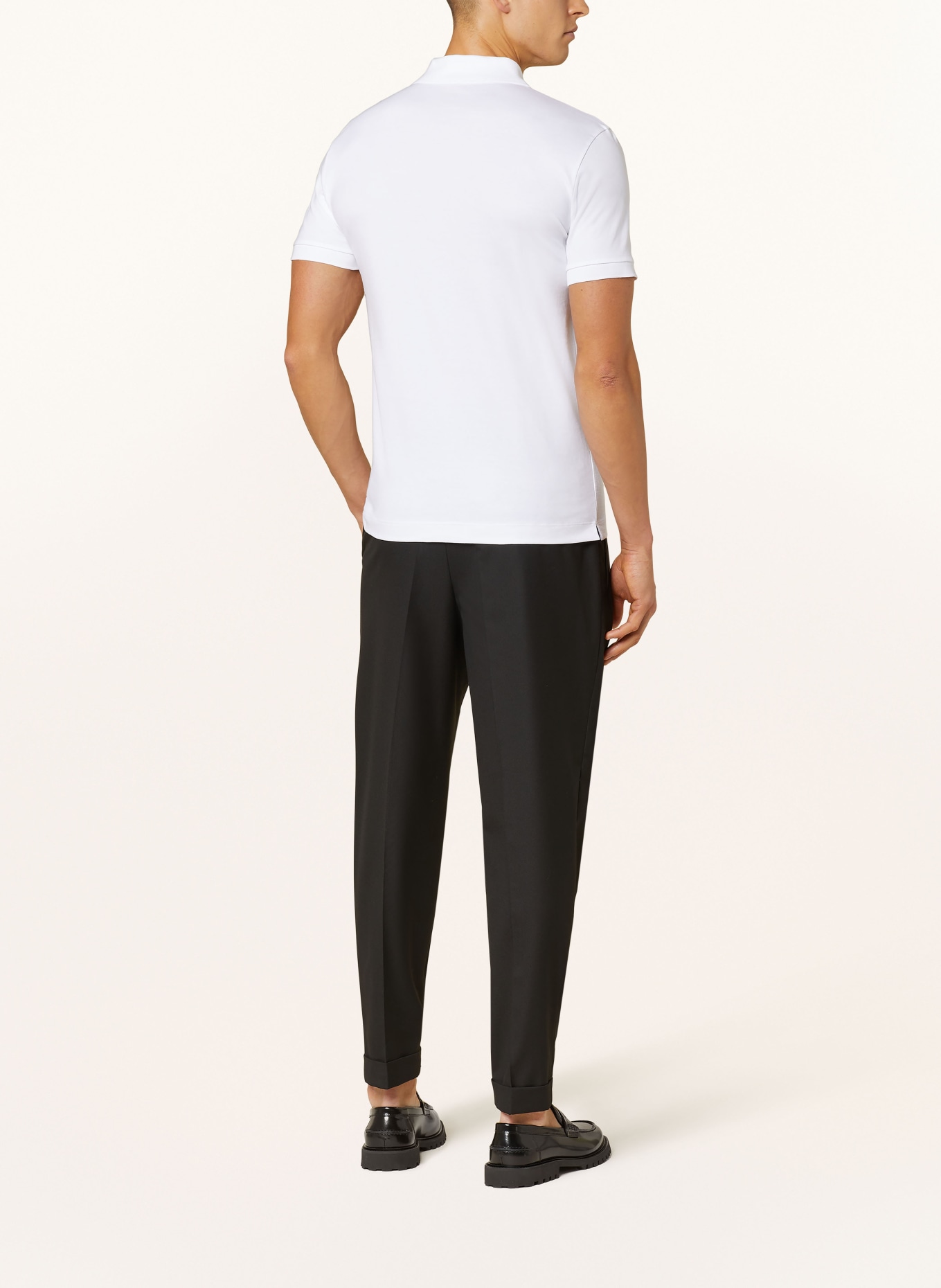 BOSS Polo shirt POLSTON 35 slim fit, Color: WHITE (Image 3)
