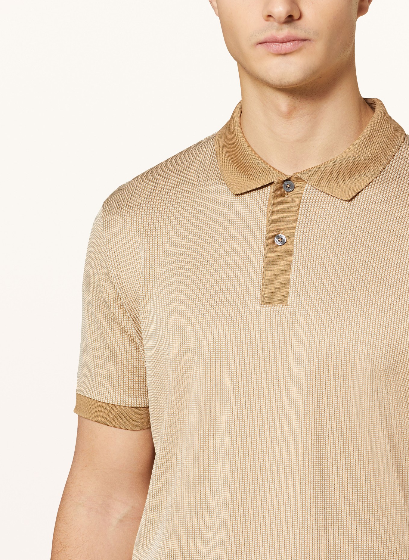 BOSS Polo shirt PARLAY, Color: BEIGE/ CREAM (Image 4)