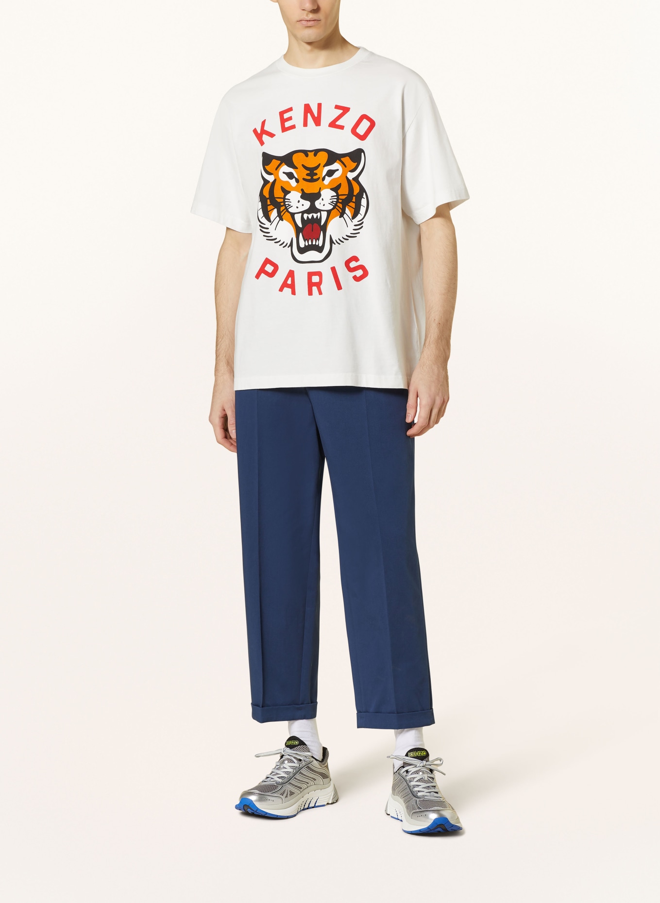 KENZO Oversized-Shirt TIGER, Farbe: WEISS/ ROT/ ORANGE (Bild 2)