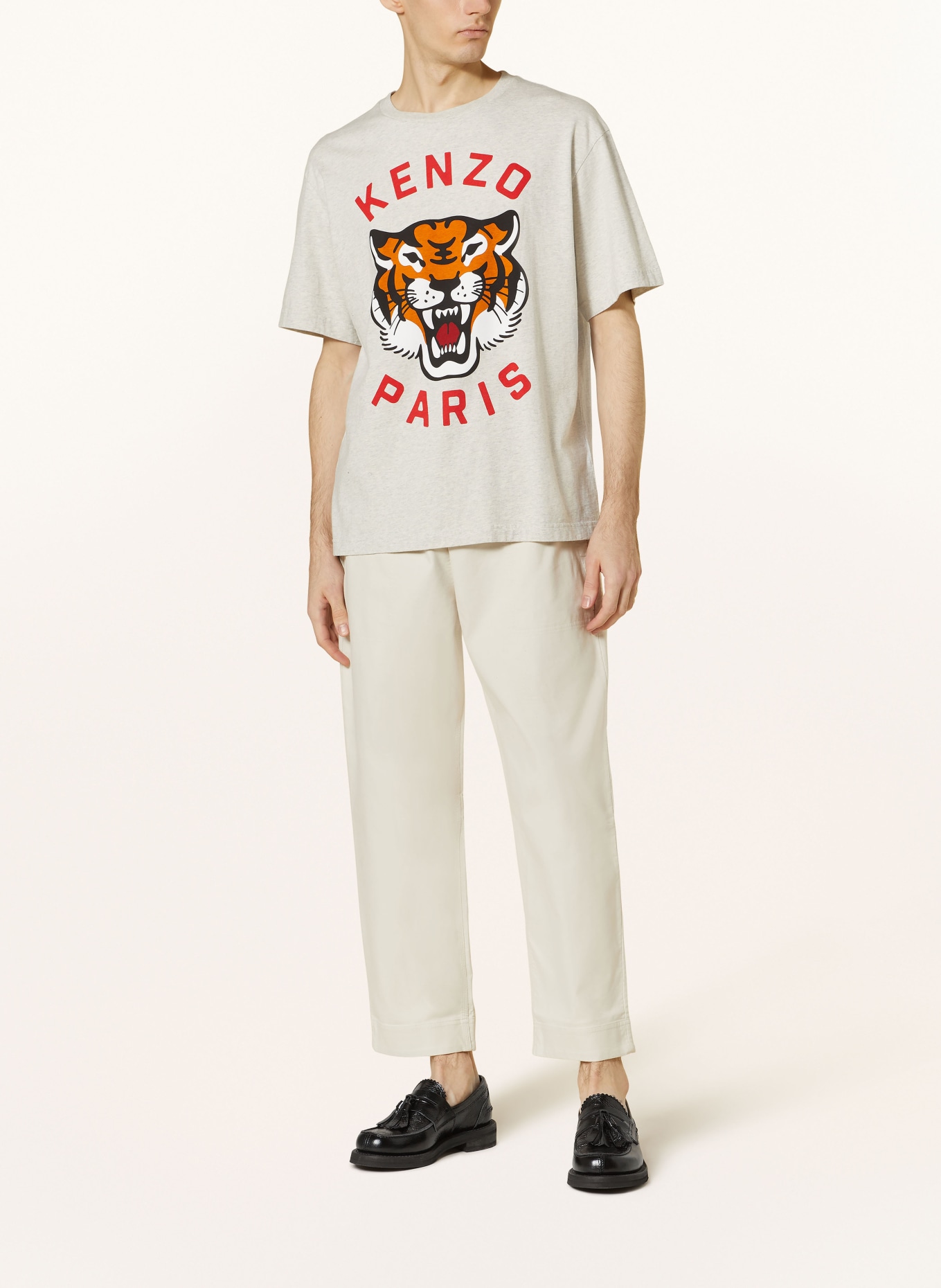 KENZO Oversized-Shirt TIGER, Farbe: HELLGRAU/ ROT/ ORANGE (Bild 2)