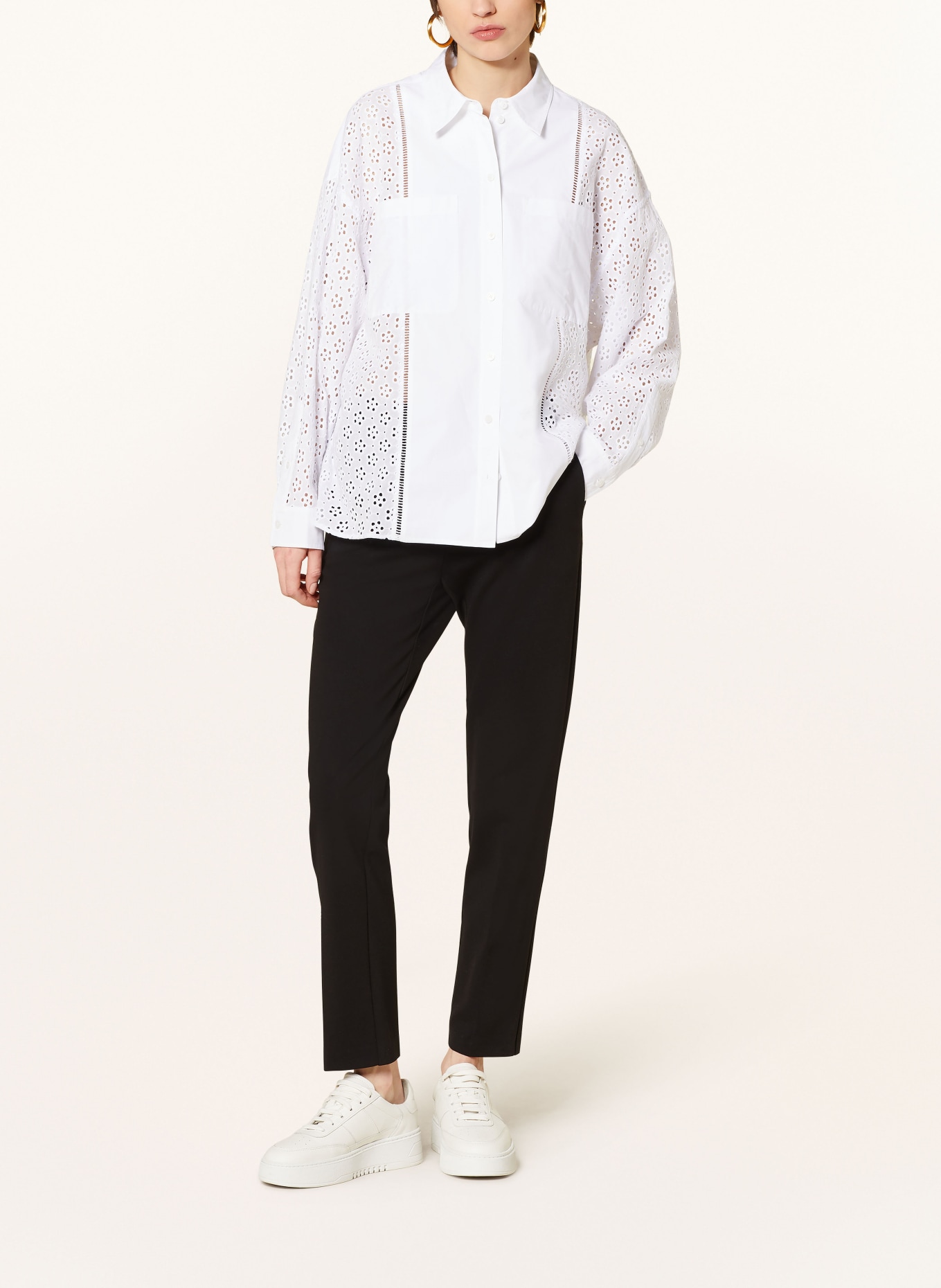 KENZO Shirt blouse with lace, Color: WHITE (Image 2)