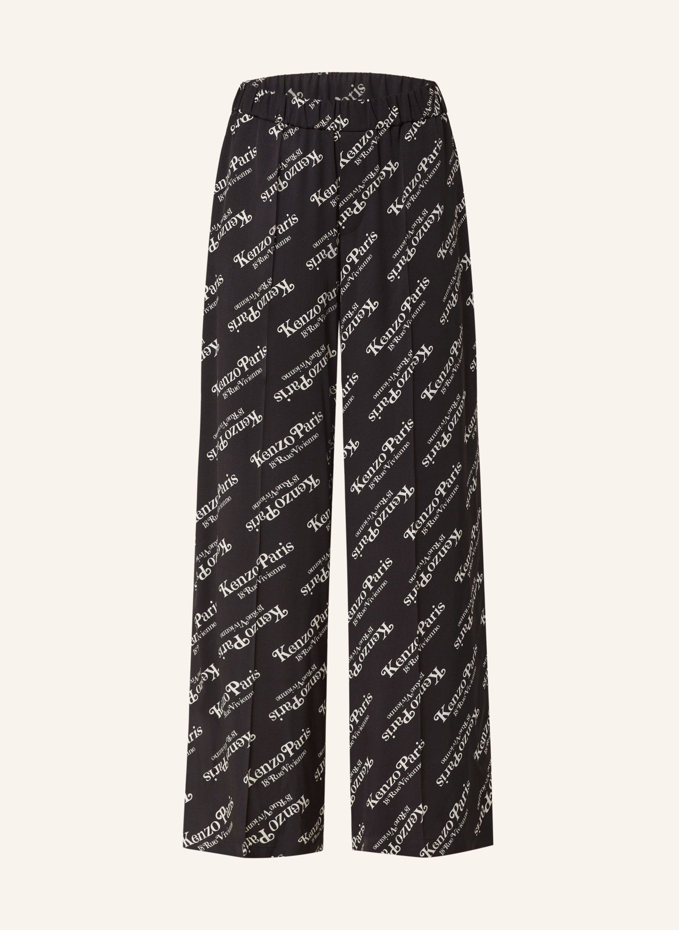 KENZO Wide leg trousers VERDY, Color: BLACK/ WHITE (Image 1)