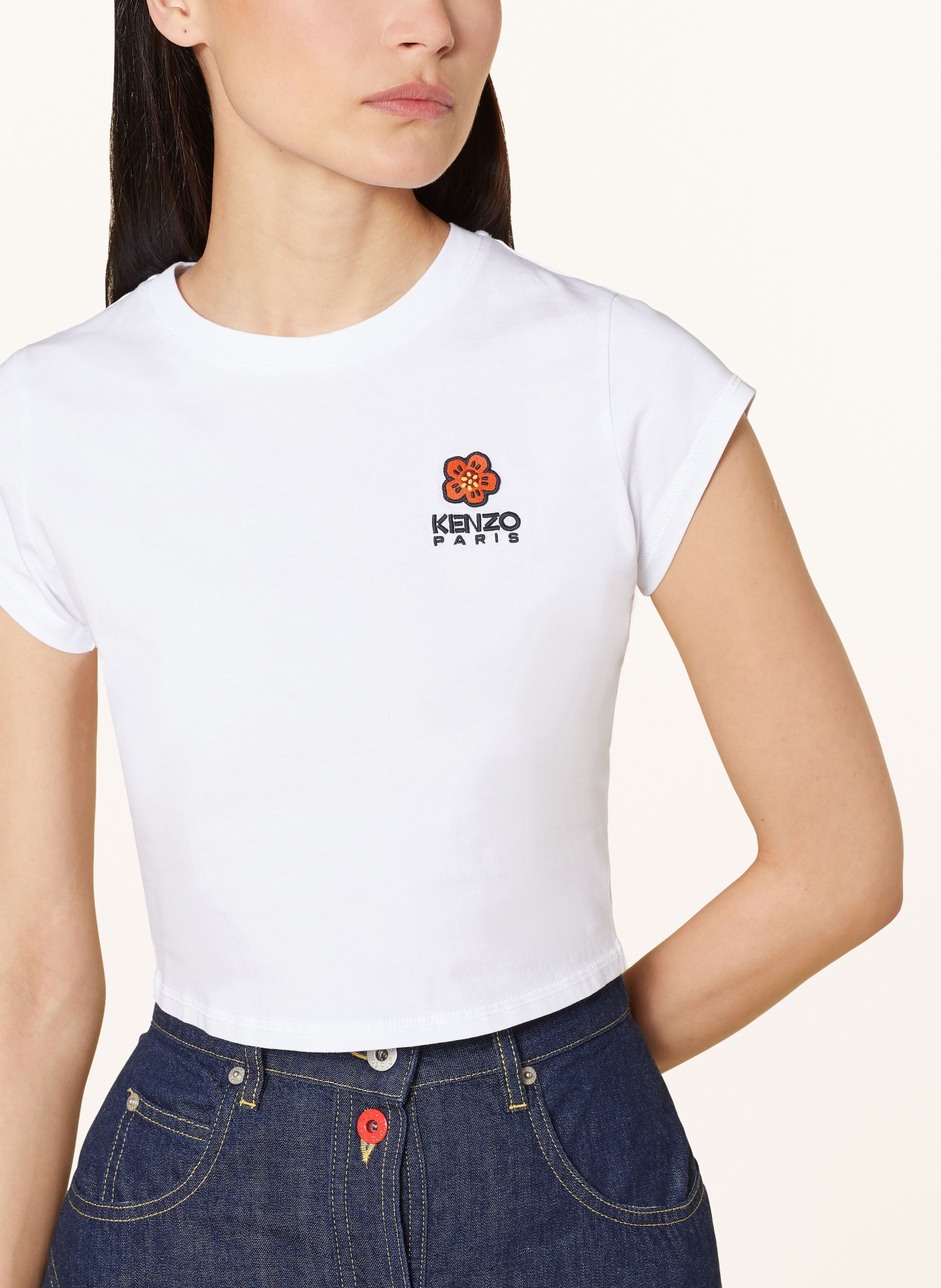 KENZO Cropped shirt, Color: WHITE (Image 4)