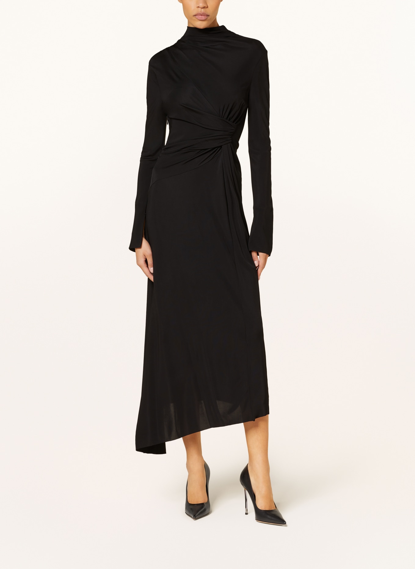 VICTORIABECKHAM Jersey dress, Color: BLACK (Image 2)