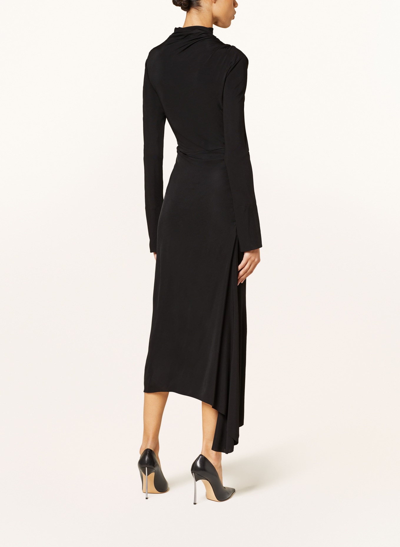 VICTORIABECKHAM Jersey dress, Color: BLACK (Image 3)