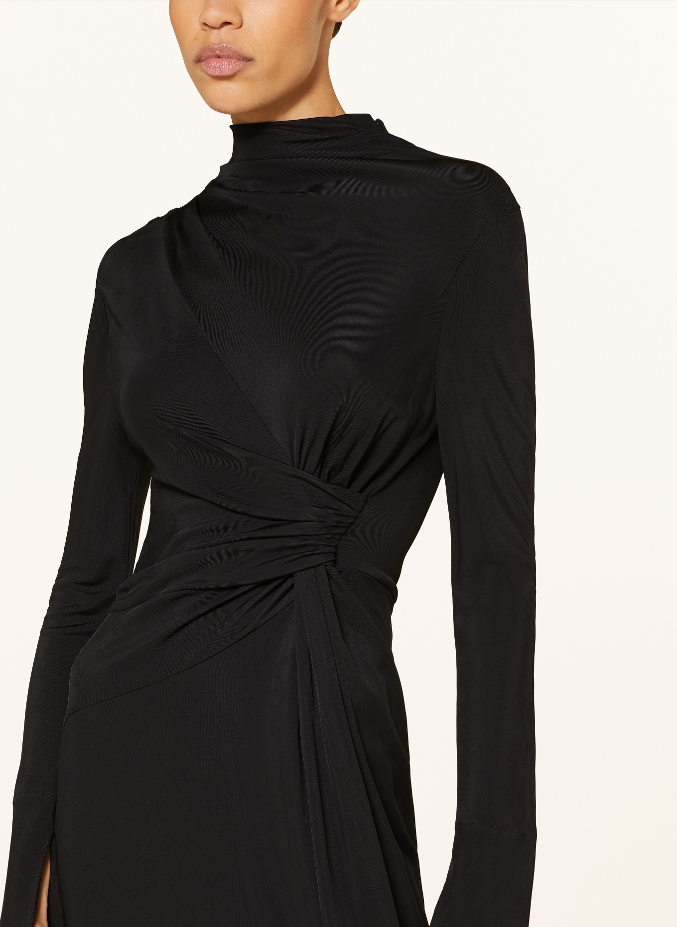 VICTORIABECKHAM Jersey dress, Color: BLACK (Image 4)