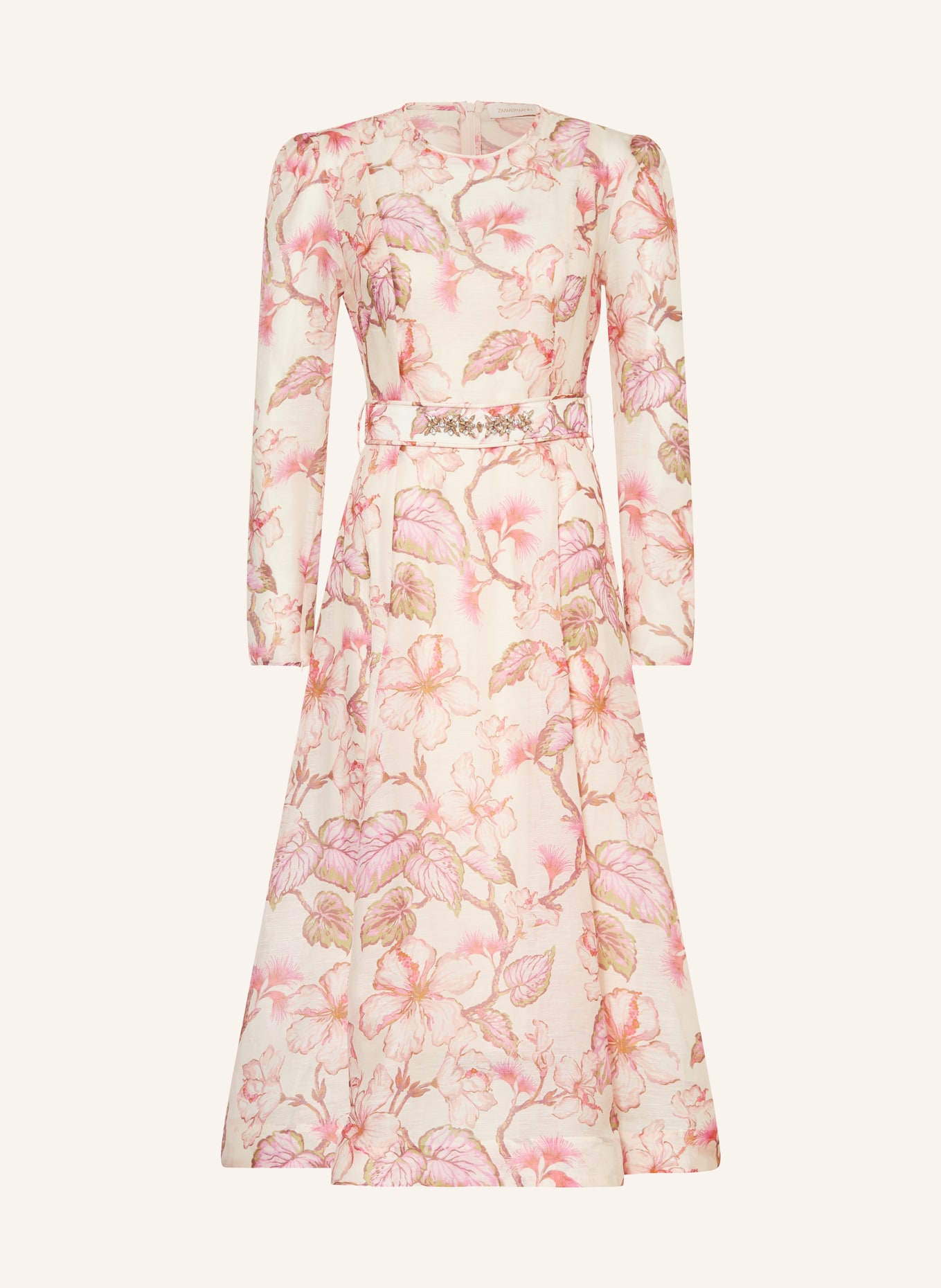 ZIMMERMANN Kleid MATCHMAKER mit Leinen und Seide, Farbe: ROSÉ/ ROSA/ PINK (Bild 1)