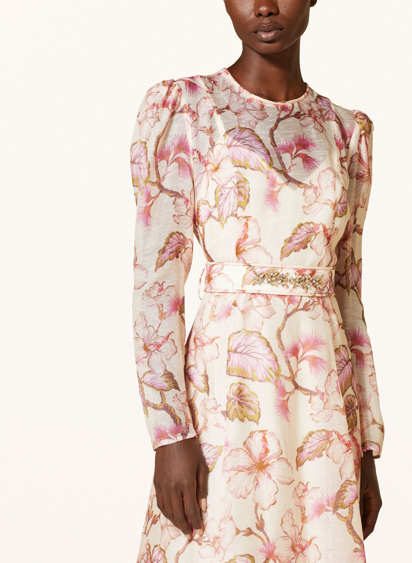 ZIMMERMANN Kleid MATCHMAKER mit Leinen und Seide, Farbe: ROSÉ/ ROSA/ PINK (Bild 4)