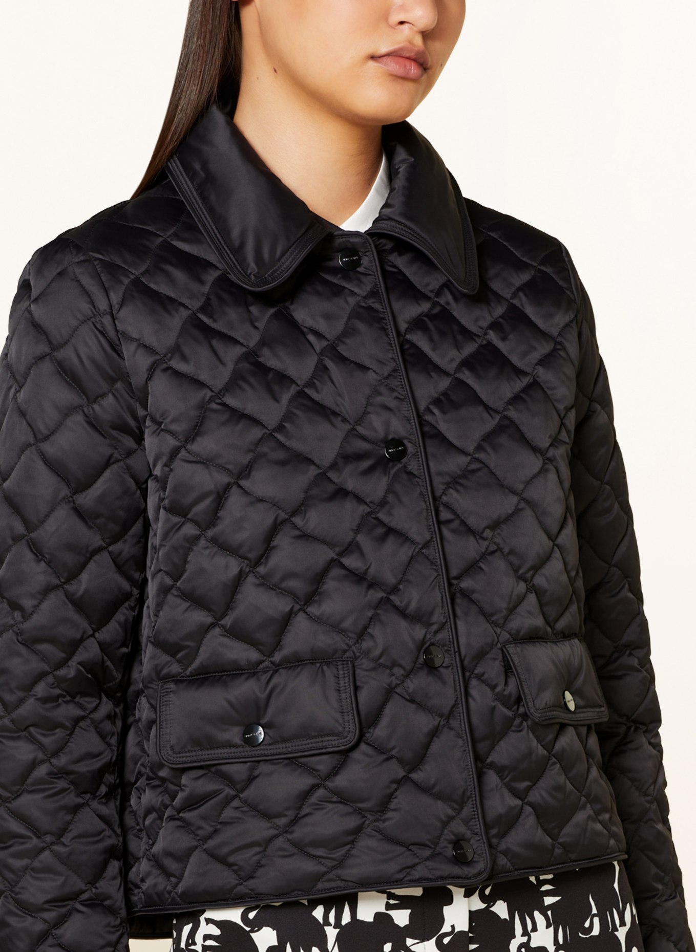 MARC CAIN Quilted jacket, Color: BLACK (Image 4)