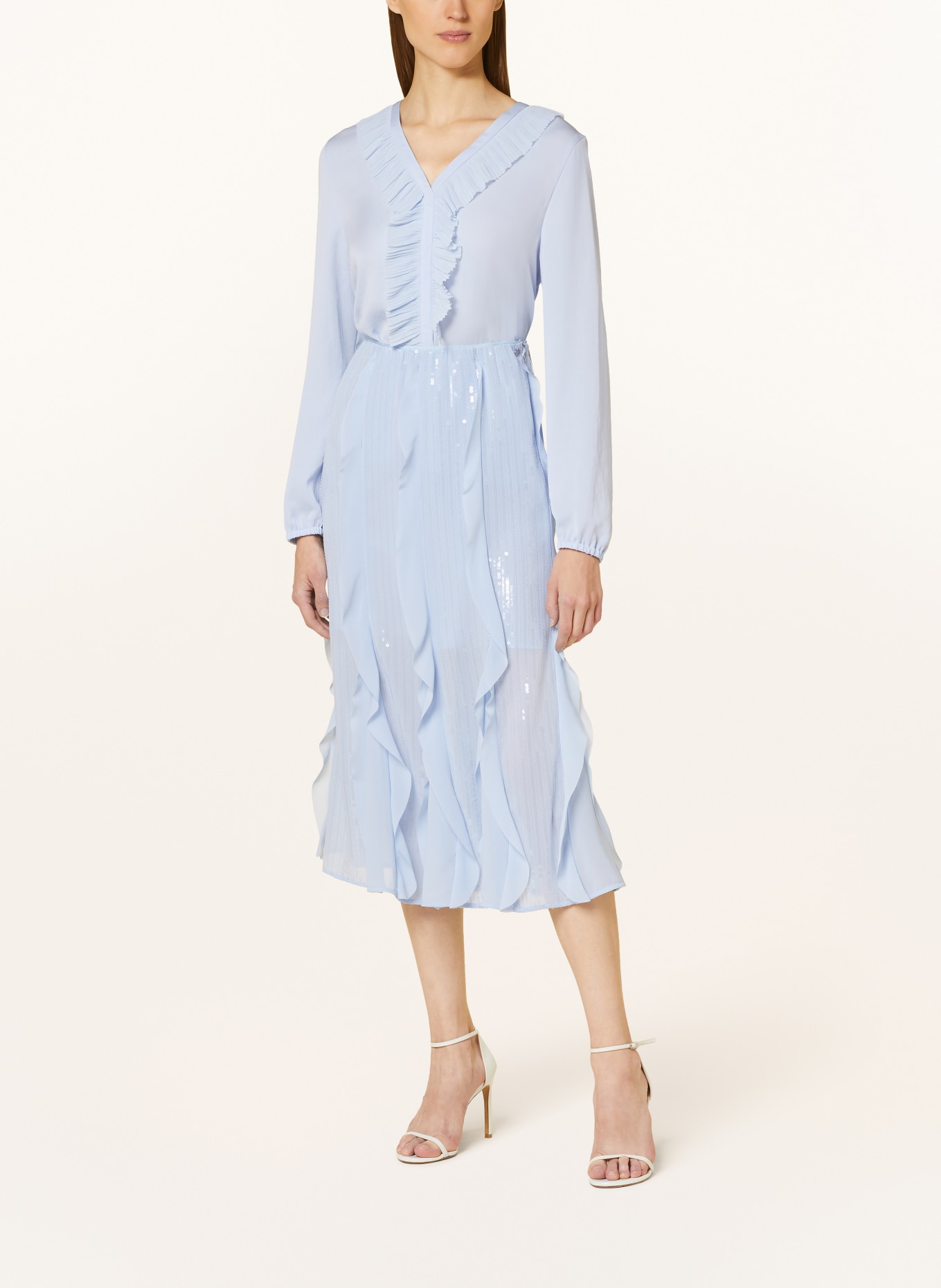 MARC CAIN Shirt blouse, Color: 320 soft summer sky (Image 2)