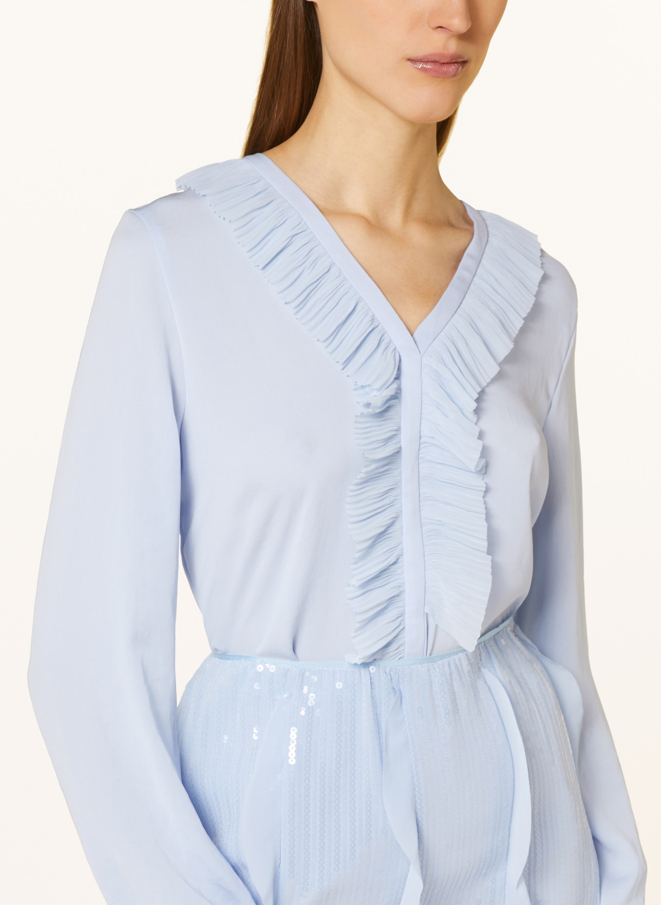 MARC CAIN Shirt blouse, Color: 320 soft summer sky (Image 4)