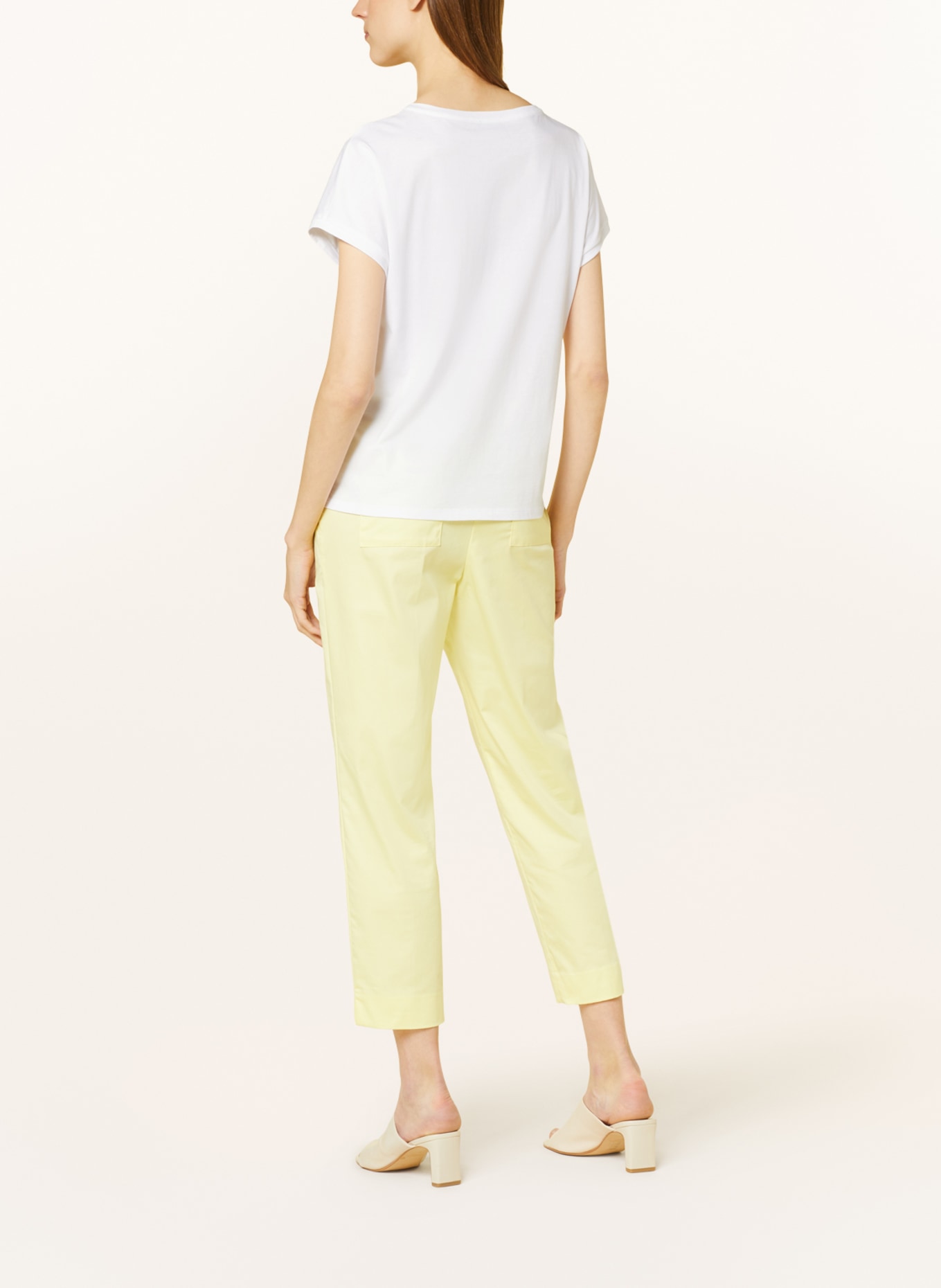 MARC CAIN T-shirt z cekinami, Kolor: 100 WHITE (Obrazek 3)
