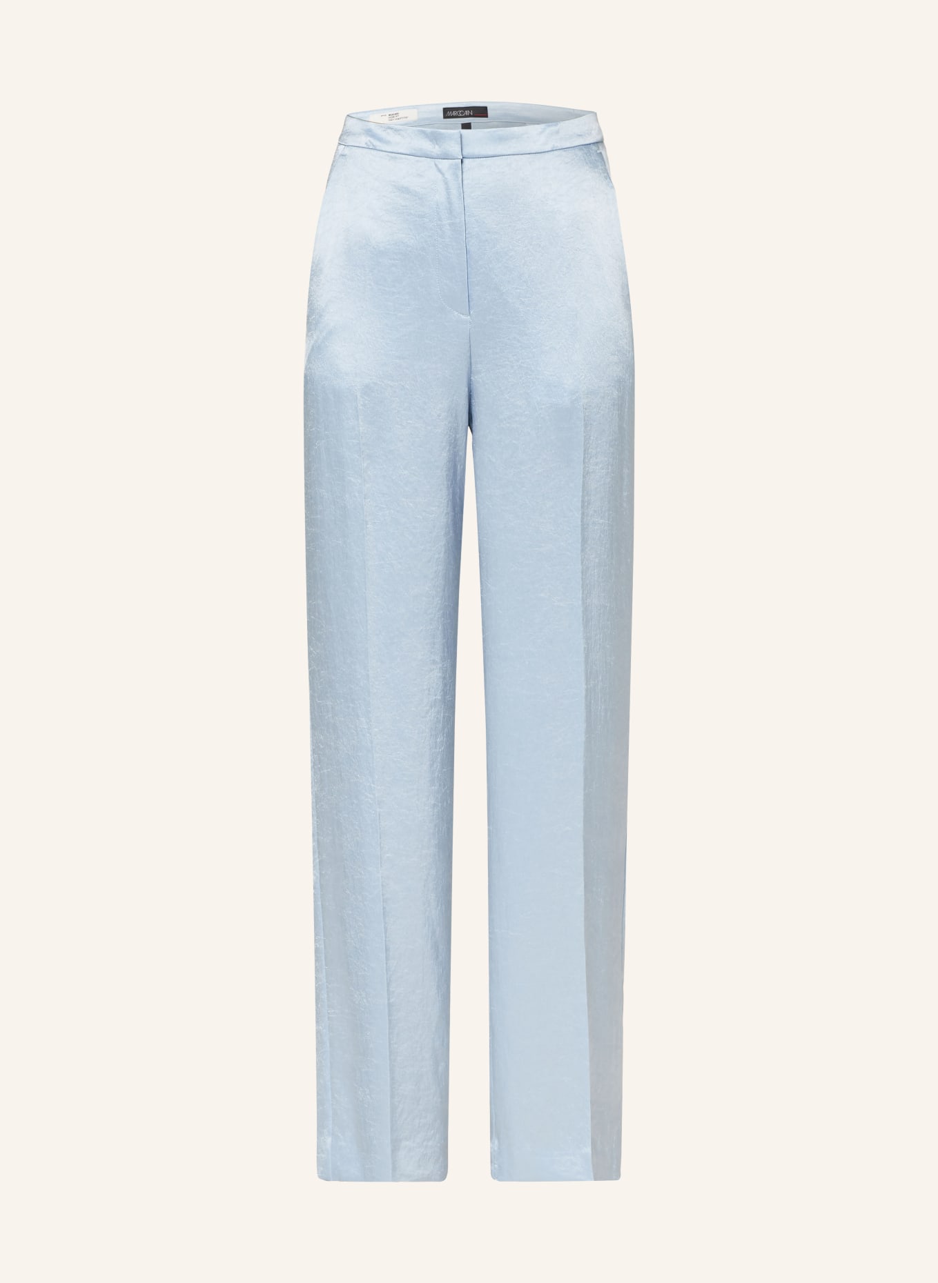 MARC CAIN Wide leg trousers WUKARI in satin, Color: LIGHT BLUE (Image 1)