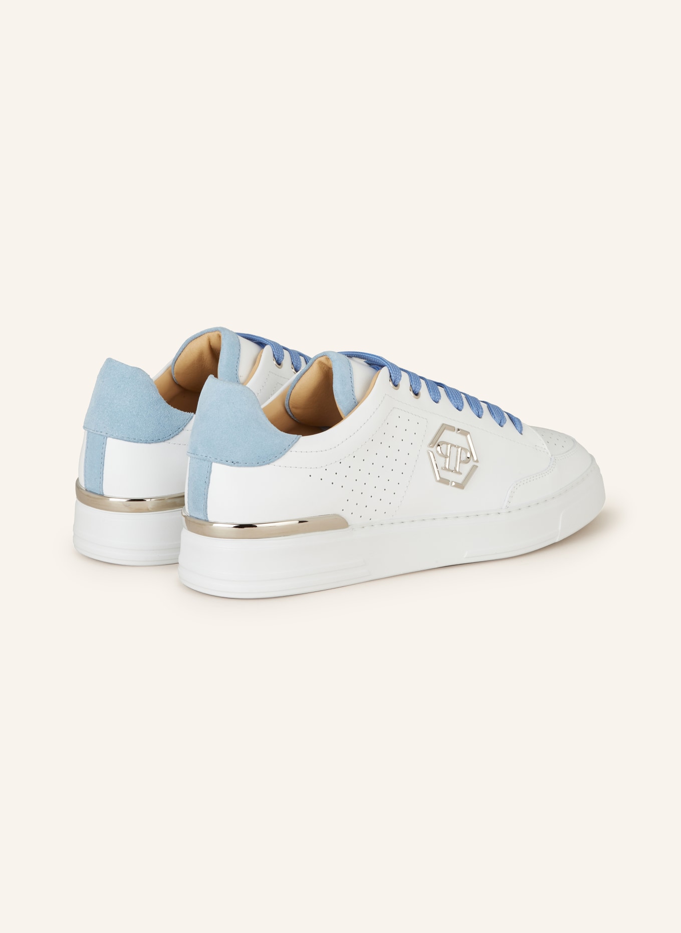 PHILIPP PLEIN Sneakers, Color: WHITE/ LIGHT BLUE (Image 2)