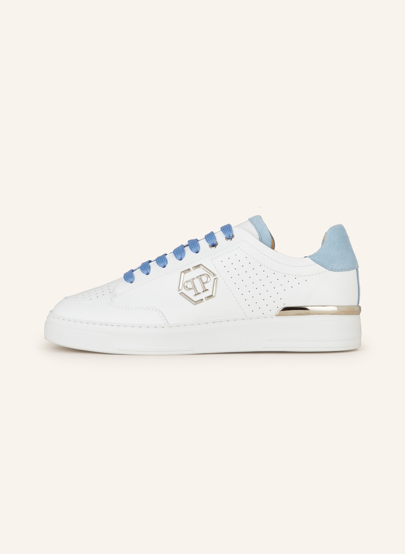 PHILIPP PLEIN Sneakers, Color: WHITE/ LIGHT BLUE (Image 4)