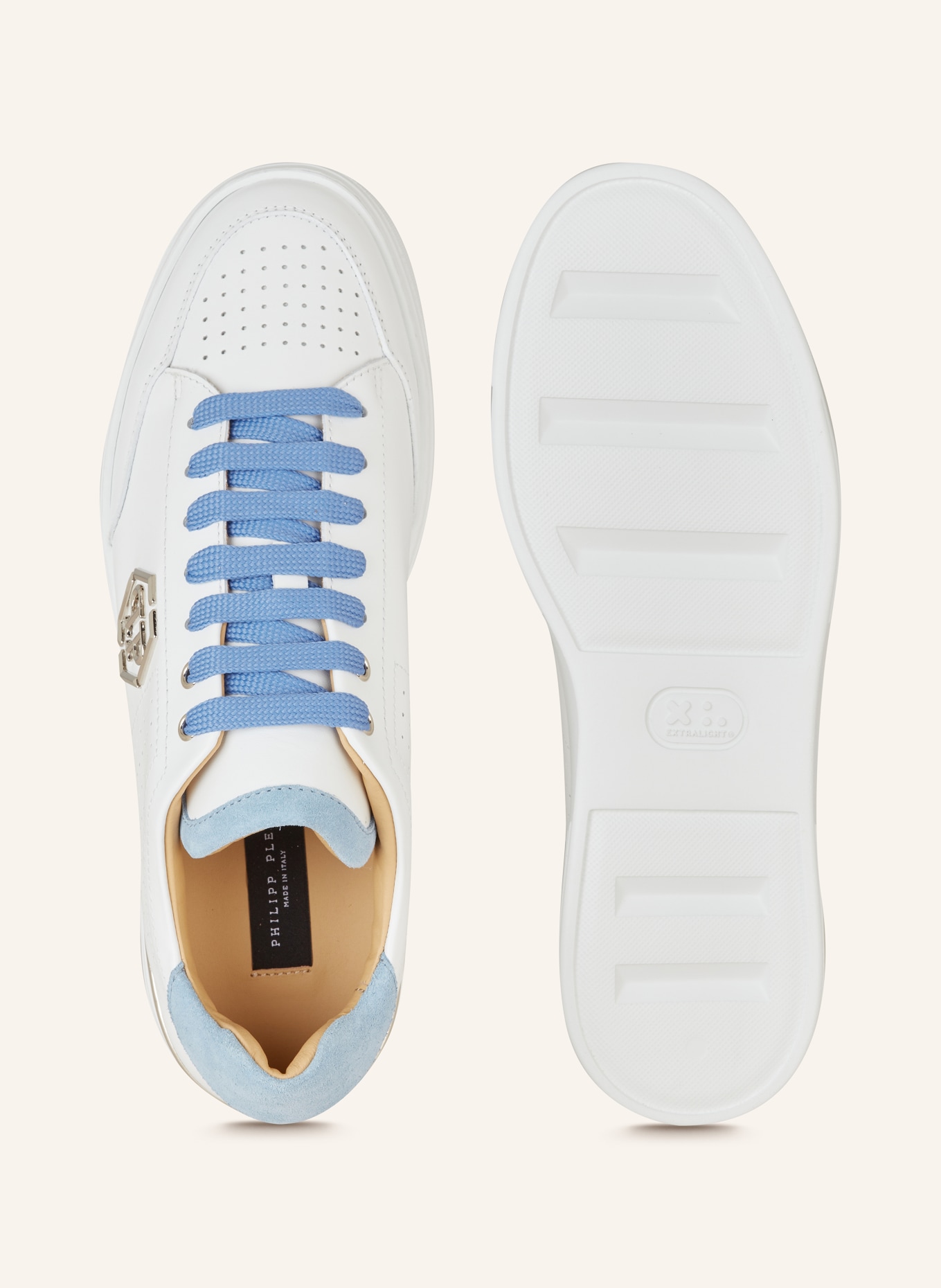 PHILIPP PLEIN Sneakers, Color: WHITE/ LIGHT BLUE (Image 5)