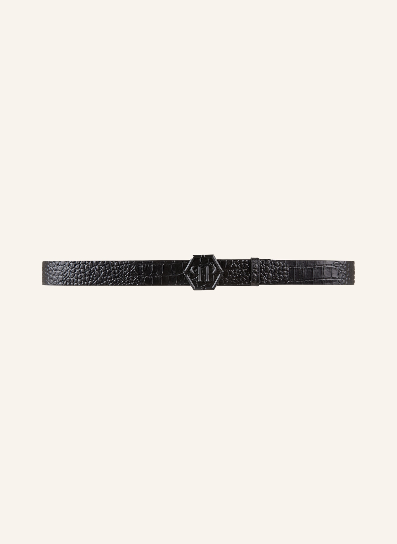 PHILIPP PLEIN Leather belt, Color: BLACK (Image 2)