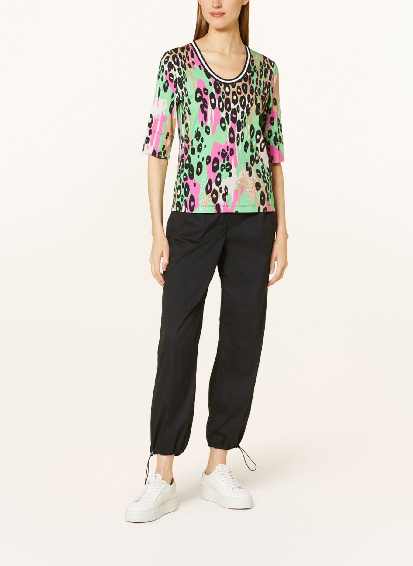 MARC CAIN Shirt with 3/4 sleeves, Color: 543 new neon green (Image 2)