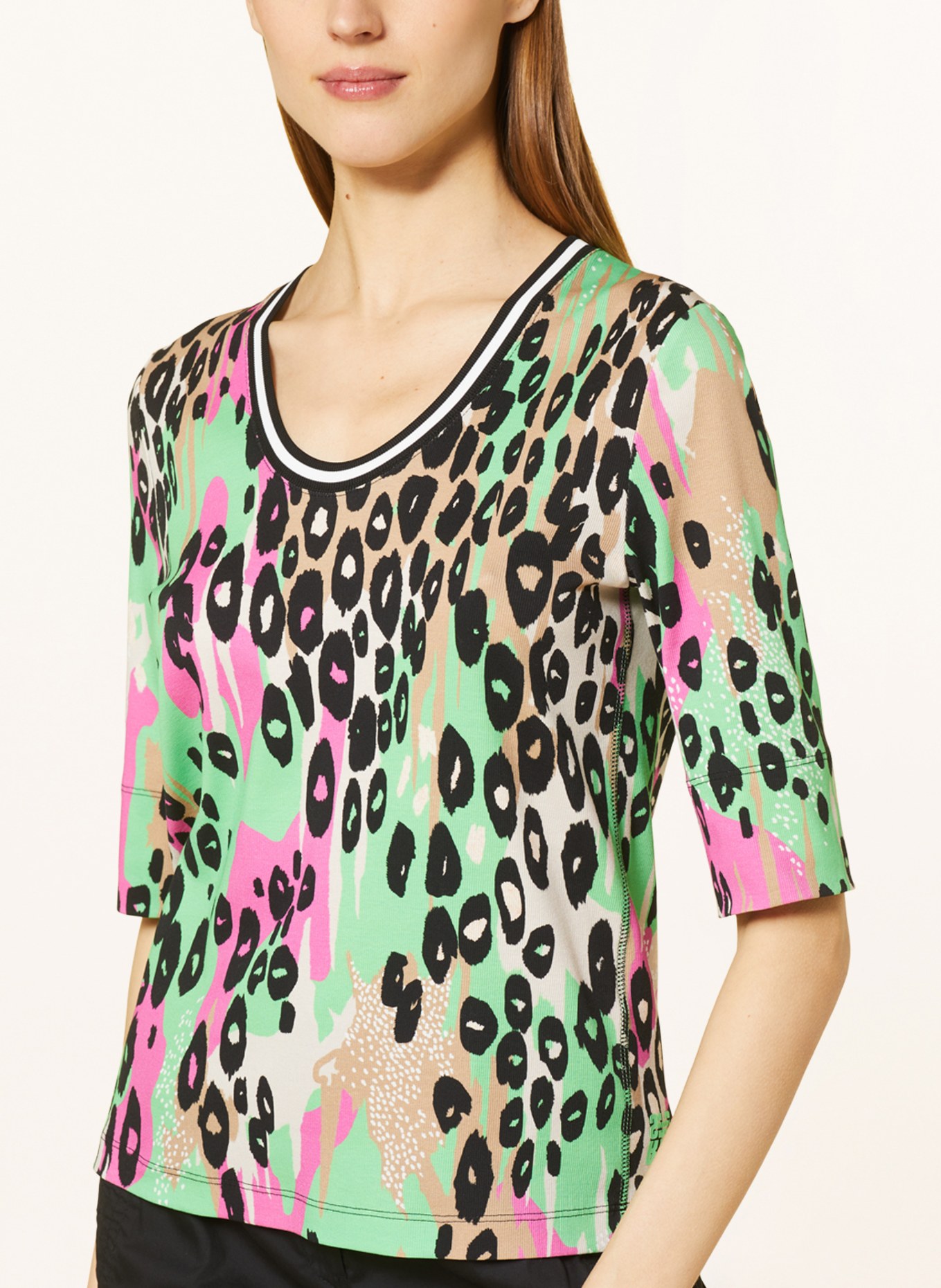 MARC CAIN Shirt with 3/4 sleeves, Color: 543 new neon green (Image 4)