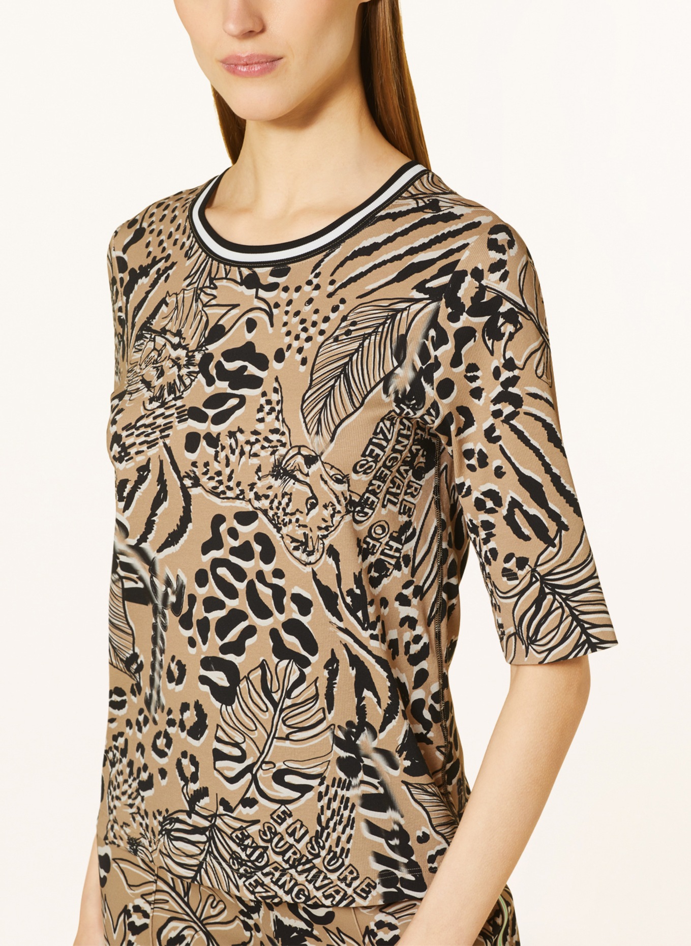 MARC CAIN Shirt with 3/4 sleeves: 626 bright camel