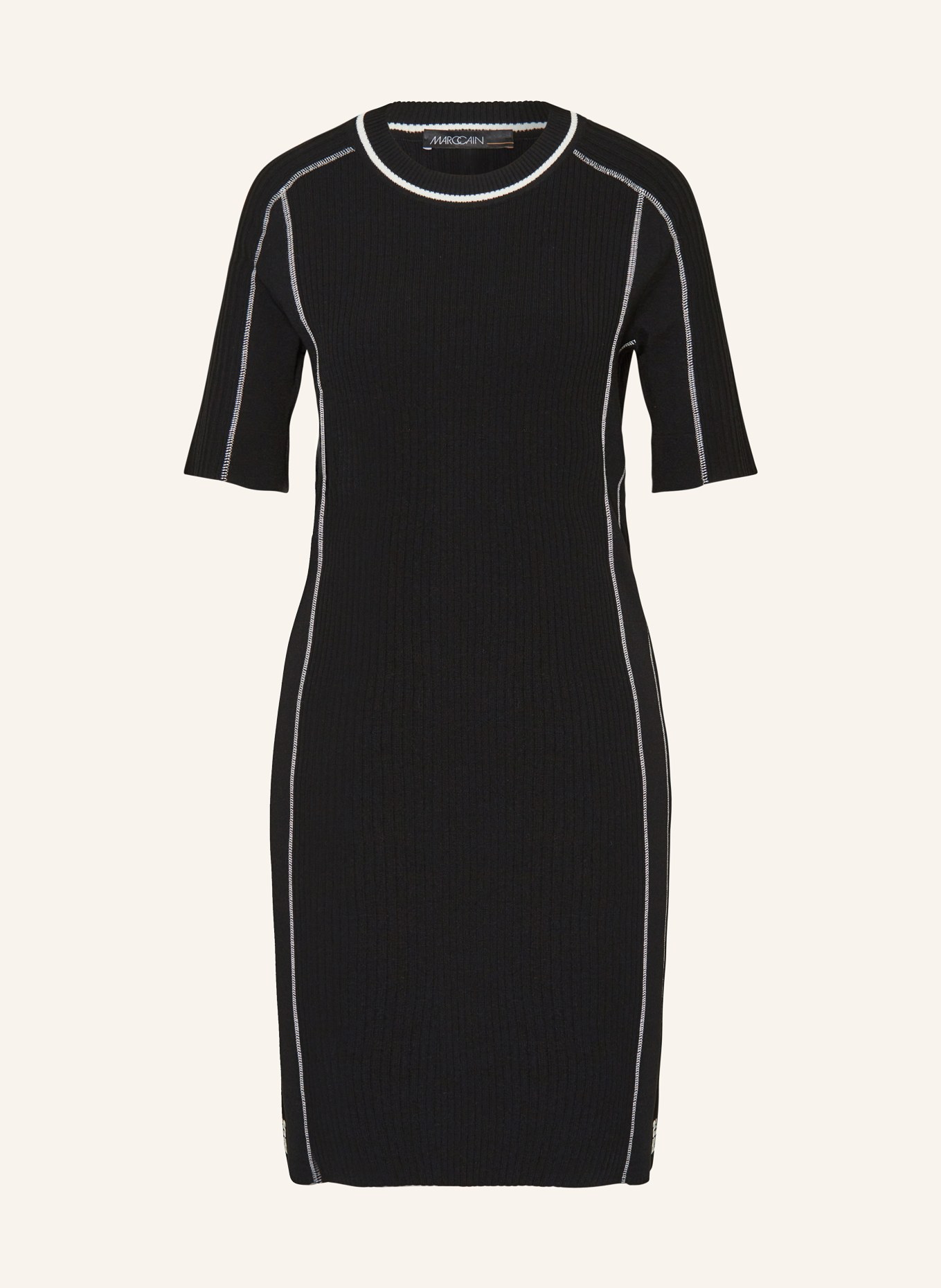 MARC CAIN Sukienka z dzianiny, Kolor: 900 BLACK (Obrazek 1)