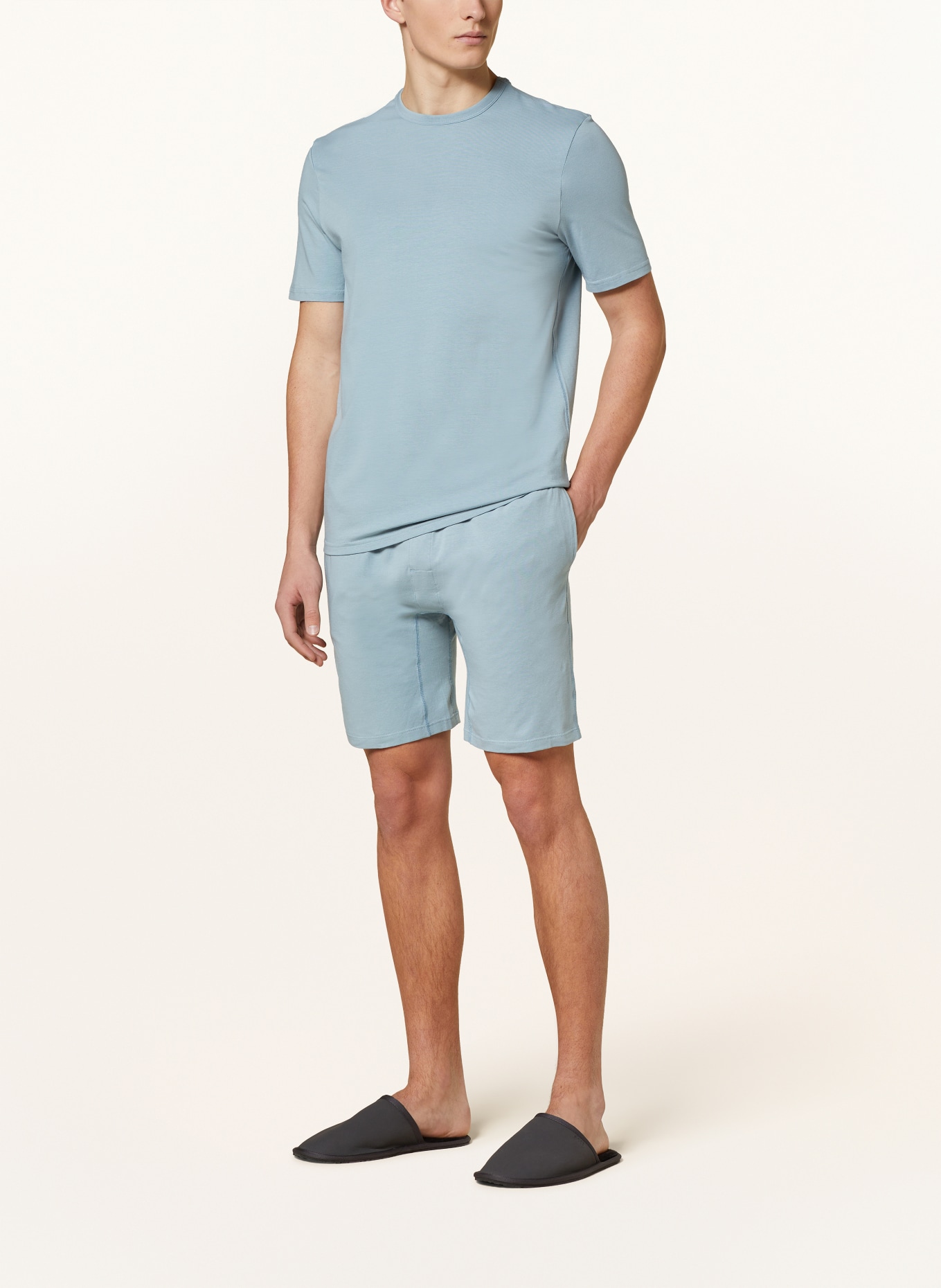 Calvin Klein Shorty pajamas COTTON STRETCH, Color: BLUE (Image 2)