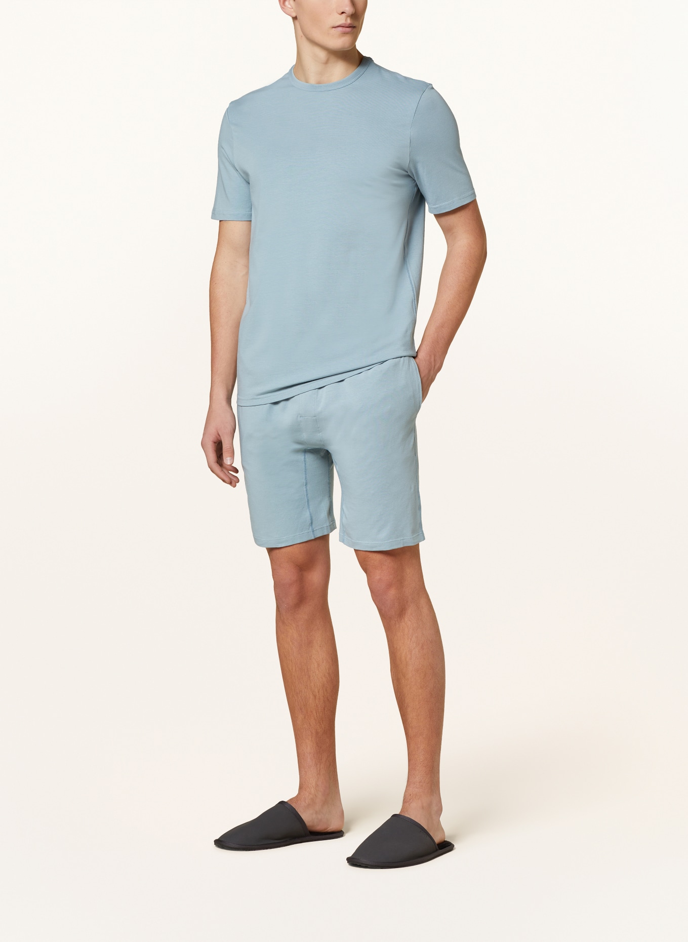 Calvin Klein Shorty-Schlafanzug COTTON STRETCH: BLAU
