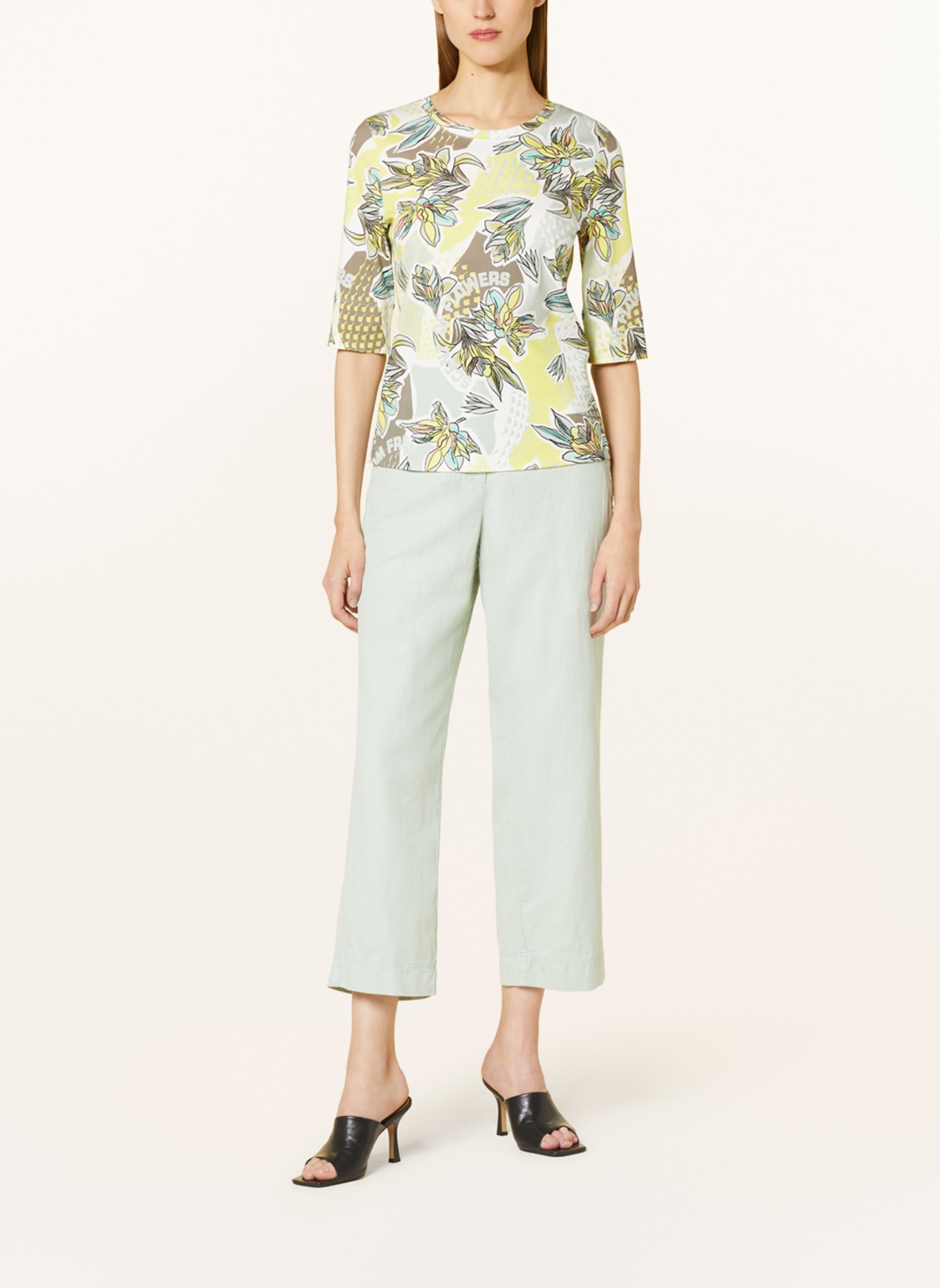MARC CAIN Shirt with 3/4 sleeves, Color: 509 soft sage (Image 2)