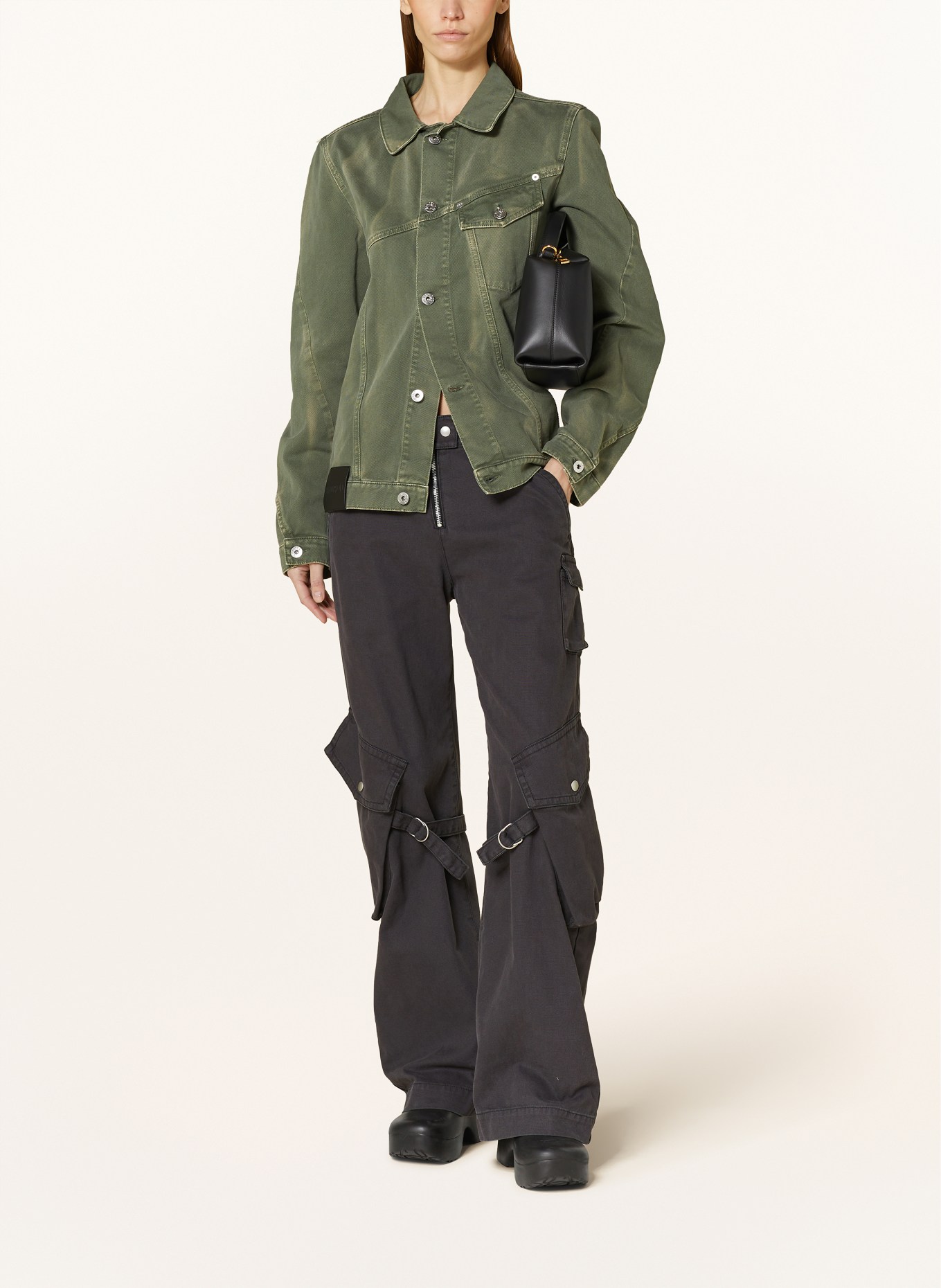 JW ANDERSON Denim jacket, Color: GREEN (Image 2)