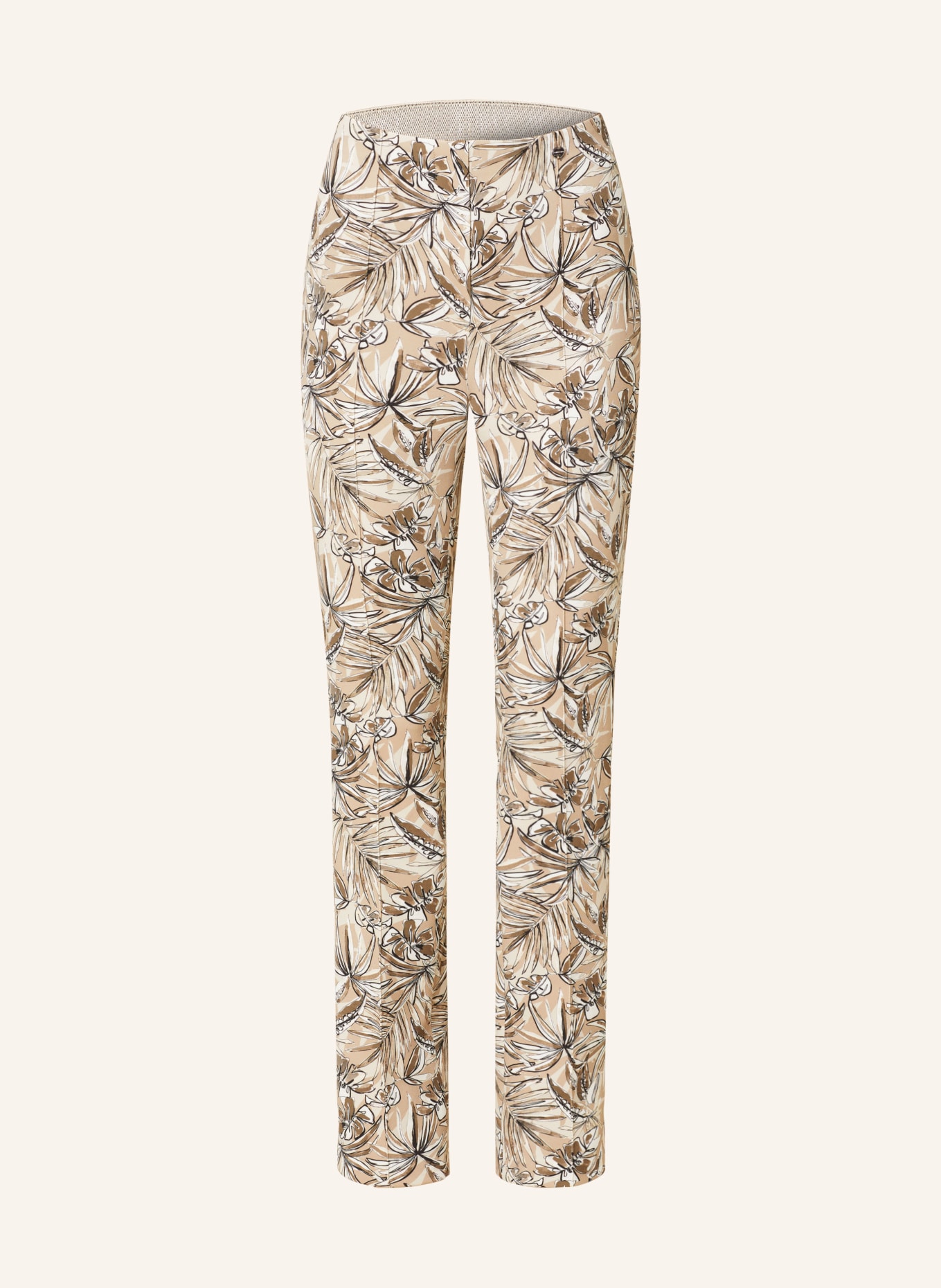 MARC CAIN Trousers FREDERICA, Color: LIGHT BROWN/ WHITE/ DARK BROWN (Image 1)