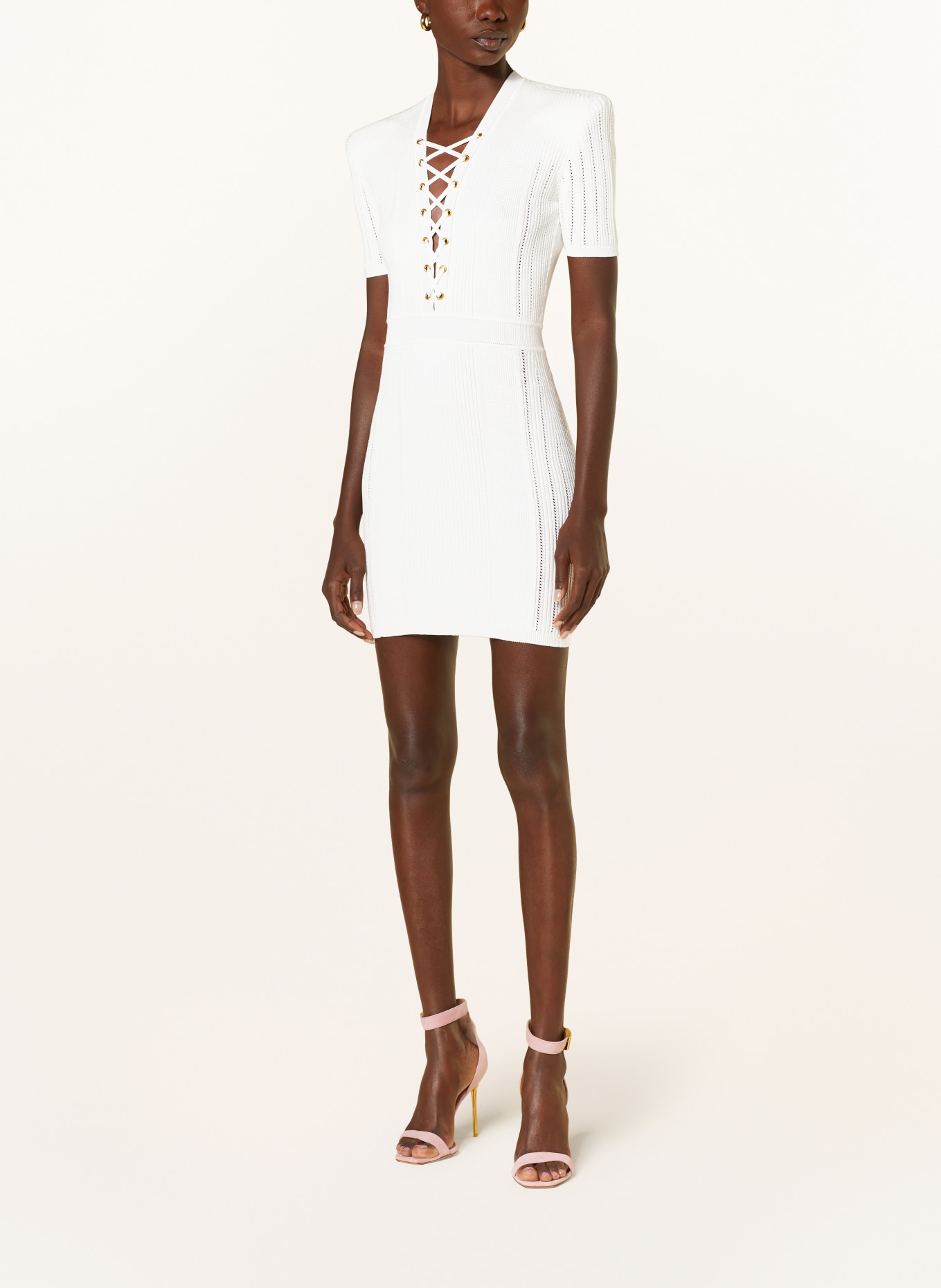 BALMAIN Knit dress, Color: WHITE (Image 2)